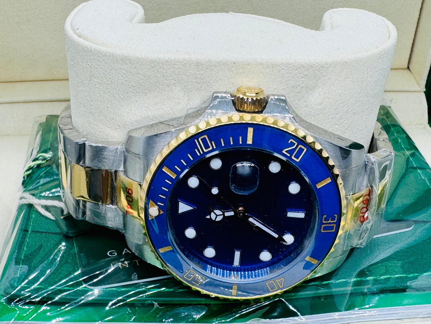 HERMOSO RELOJ AUTOMÁTICO MECÁNICO SUBMARINER OYSTER PERPETUAL DATE! BLUEASY! ;) MUY DESEADO MODELO! LUMINOSO-FECHADOR-ETCÉTERA