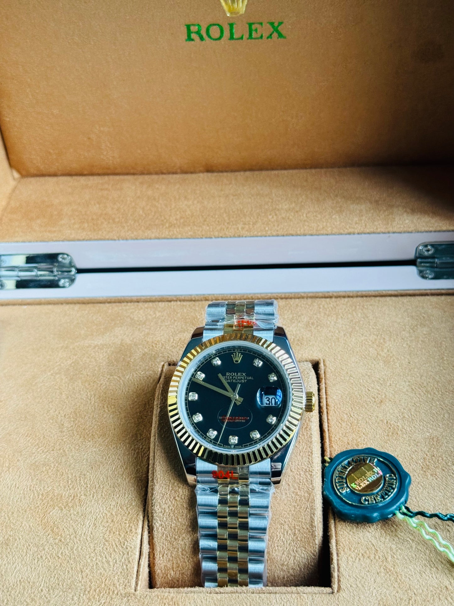 ATEMPORAL Y ELEGANTE OYSTER PERPETUAL DATE JUST AUTOMÁTICO CRYSTAL ZAFIRO DIAMANTES 💎 ETC!