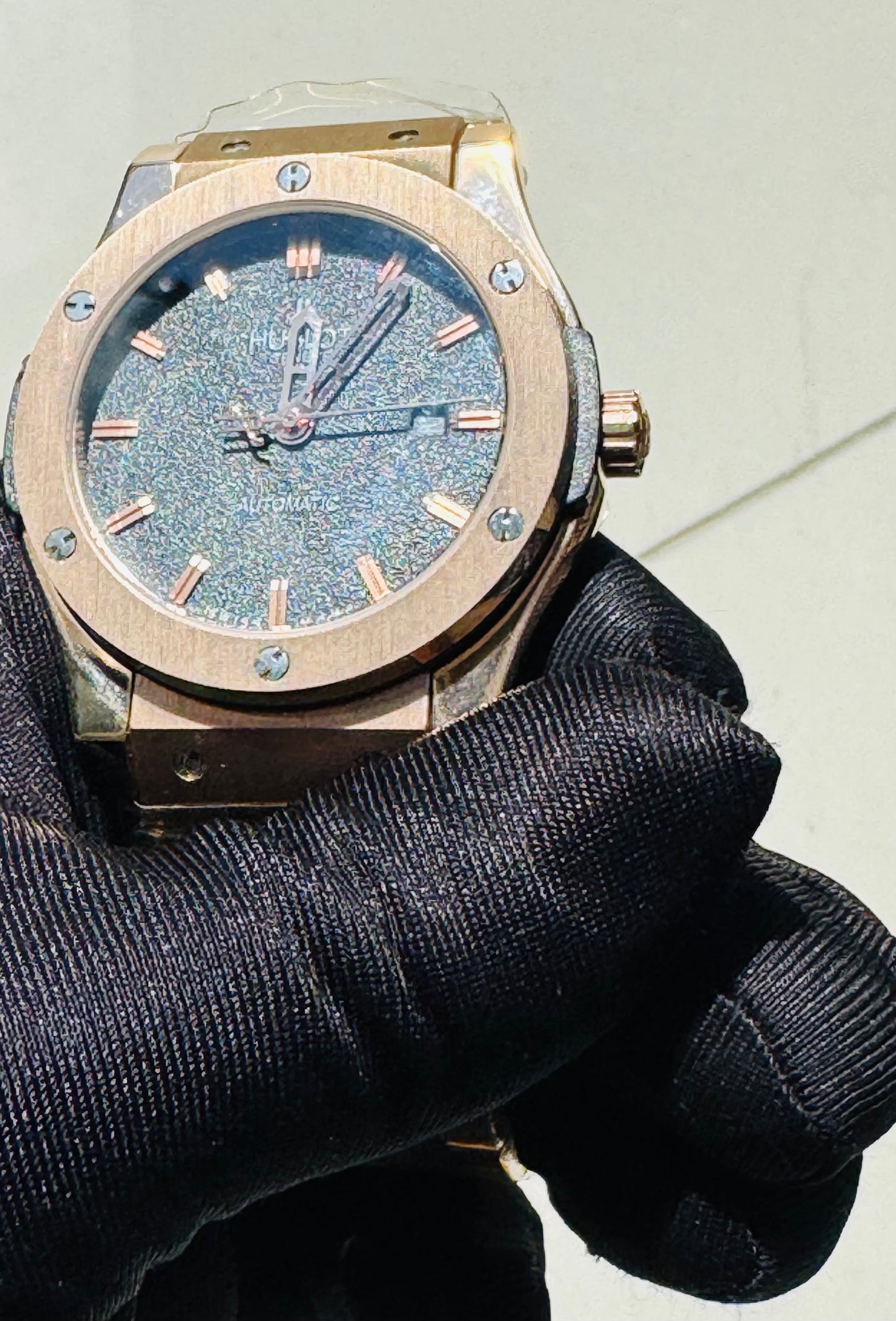 MÁXIMO LUJO! EXCLUSIVO HUBLOT AUTOMÁTICO CARATULA TIPO DIAMANTE 💎 Y LIJA! ELEGANCIA TOTAL!