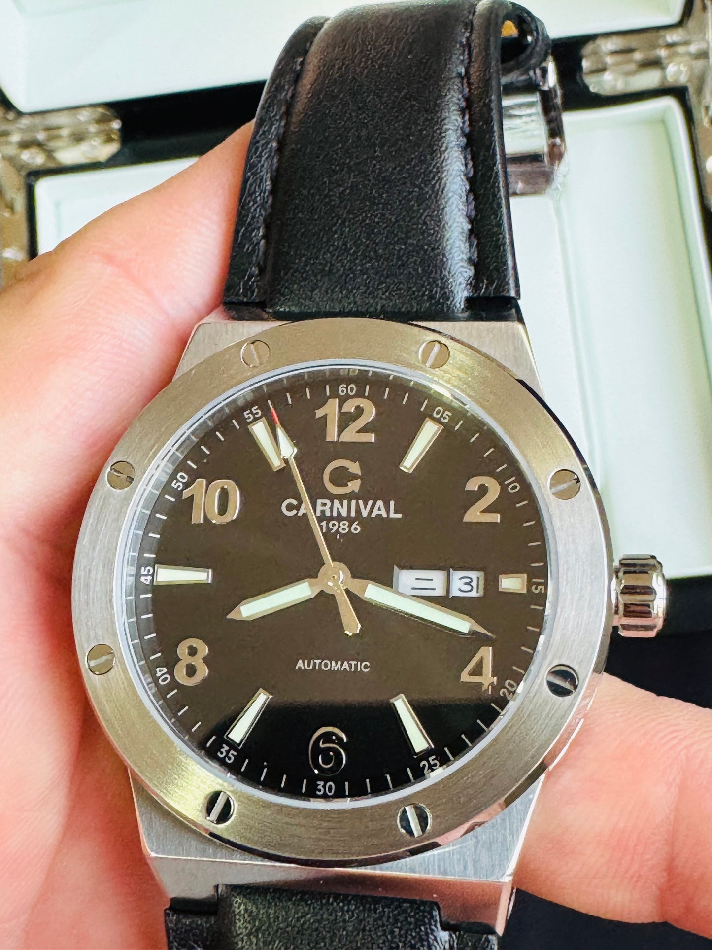 IMPECABLE RELOJ AUTOMÁTICO MECÁNICO DE GRAN CALIDAD MOVIMIENTO JAPONÉS MIYOTA-21 JOYAS- CRISTAL ZAFIRO-FECHADOR-SEMANARIO-A PRUEBA DE AGUA 30 MT. 💯% ORIGINAL