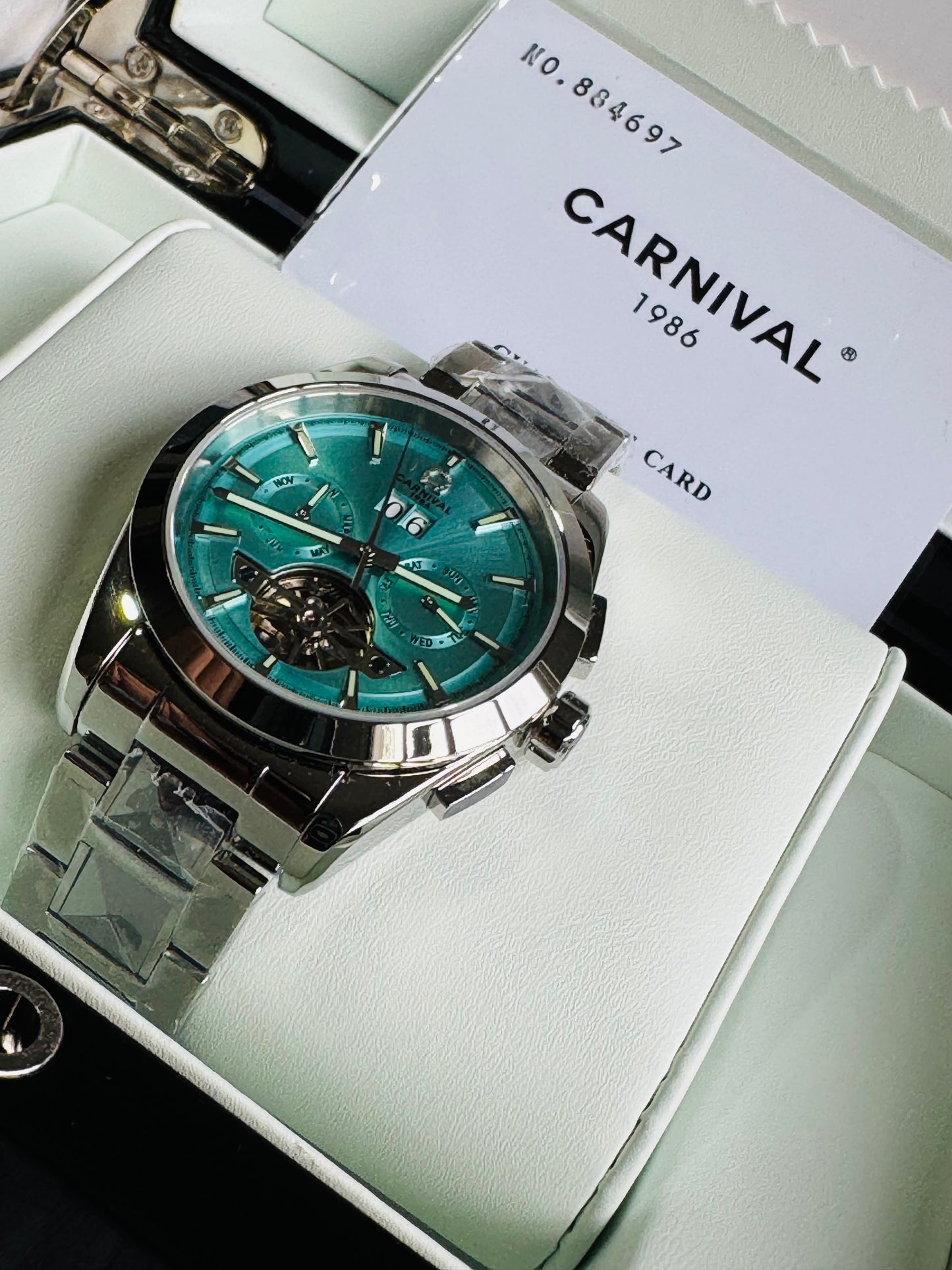 INNOVADOR DISEÑO RELOJ TOURBILLON-AUTOMÁTICO MECÁNICO TUNGSTENO DE LUJO -CRISTAL ZAFIRO-LUMINOSO- ESPECTACULAR BRAZALETE TUNGSTENO DE ALTA CALIDAD!!! MÚLTIPLES COMPLICACIONES-SEMANARIO-MES-FECHADOR-MOVIMIENTO HUECO-DESCARGADOR AUTOMÁTICO DE PRESIÓN- ETC