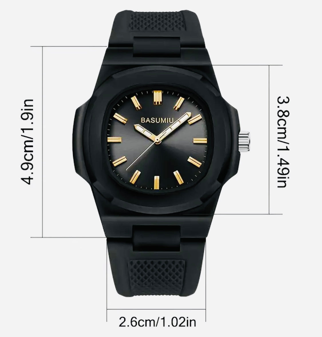 Relojes de Gel de Sílice y Policarbonato Movimiento de Cuarzo Disponible en Negro y Blanco- Ideales para Regalo 🎁