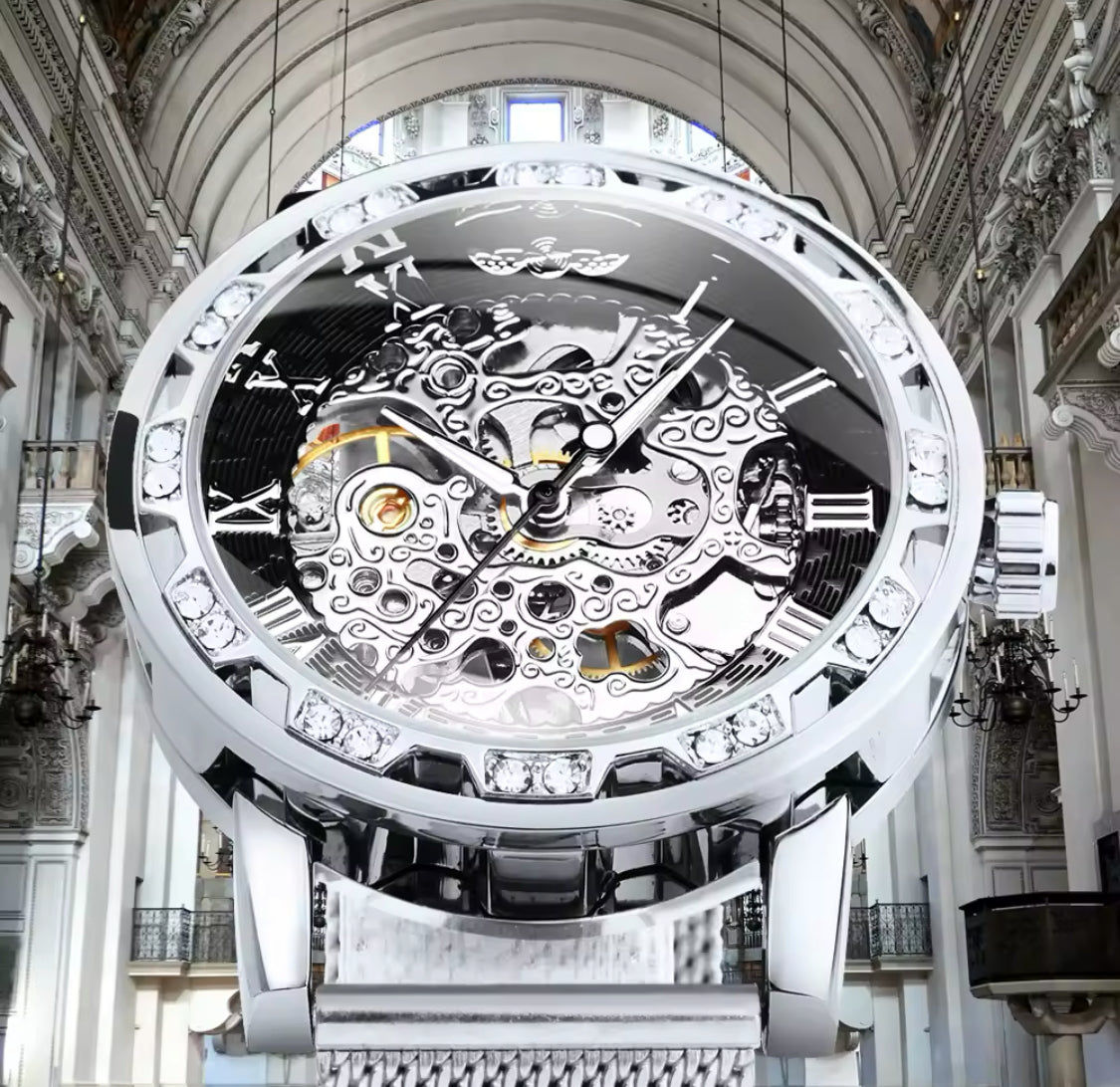Hermoso Reloj Automático Mecánico Skeleton Movimiento de Excelente Calidad y Diseño! 💯% Original