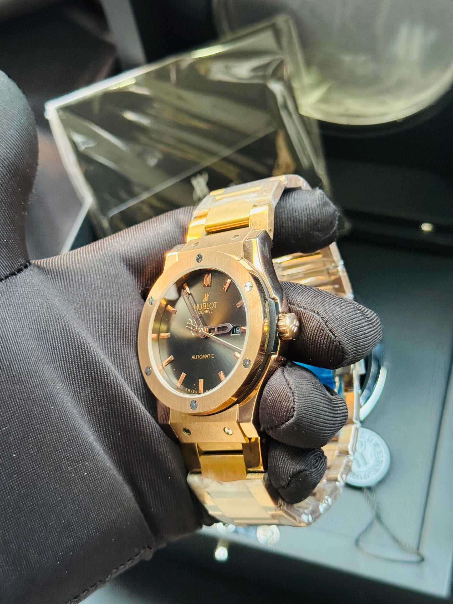 HERMOSO RELOJ HUBLOT AUTOMÁTICO MECÁNICO GRAN PRESENCIA