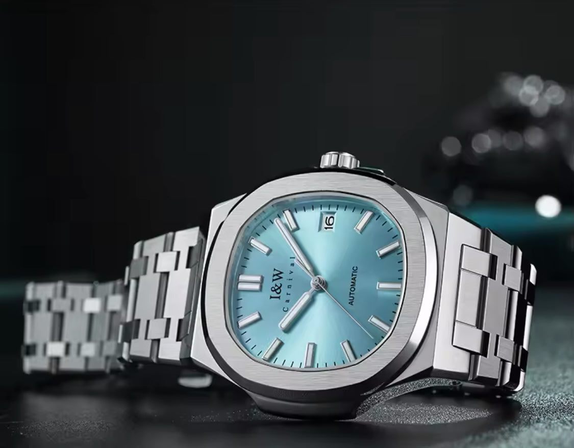 ELEGANTE RELOJ MECÁNICO AUTOMÁTICO DE GRAN CALIDAD I & W CARNIVAL 💯% ORIGINAL