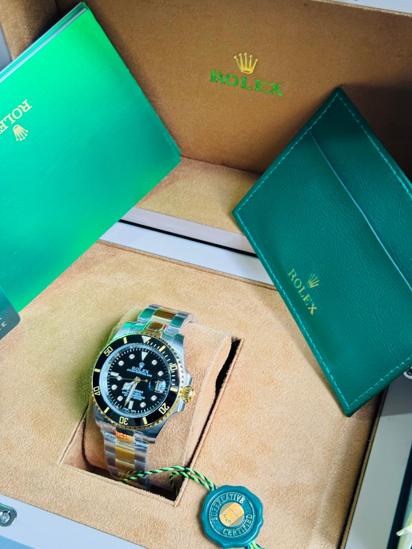 ATEMPORAL ROLEX OYSTER PERPETUAL DATE- CALIDAD Y DISTINCIÓN- FECHADOR - LUMINOSO- CRISTAL ZAFIRO- JOYAS 💎 ETC
