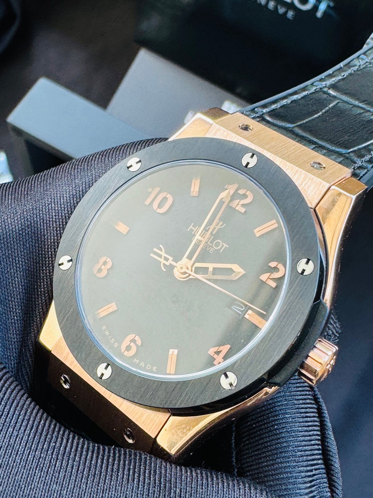 ELEGANTE Y SOFISTICADO DISEÑO RELOJ AUTOMÁTICO MECÁNICO HUBLOT EDICIÓN ESPECIAL CLÁSSIC FUSION!