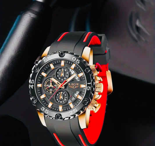 Espectacular Diseño Reloj Multifuncional Movimiento de Cuarzo-Gran Calidad de Acabados 

Ideal para Toda Ocasión 💯% Original