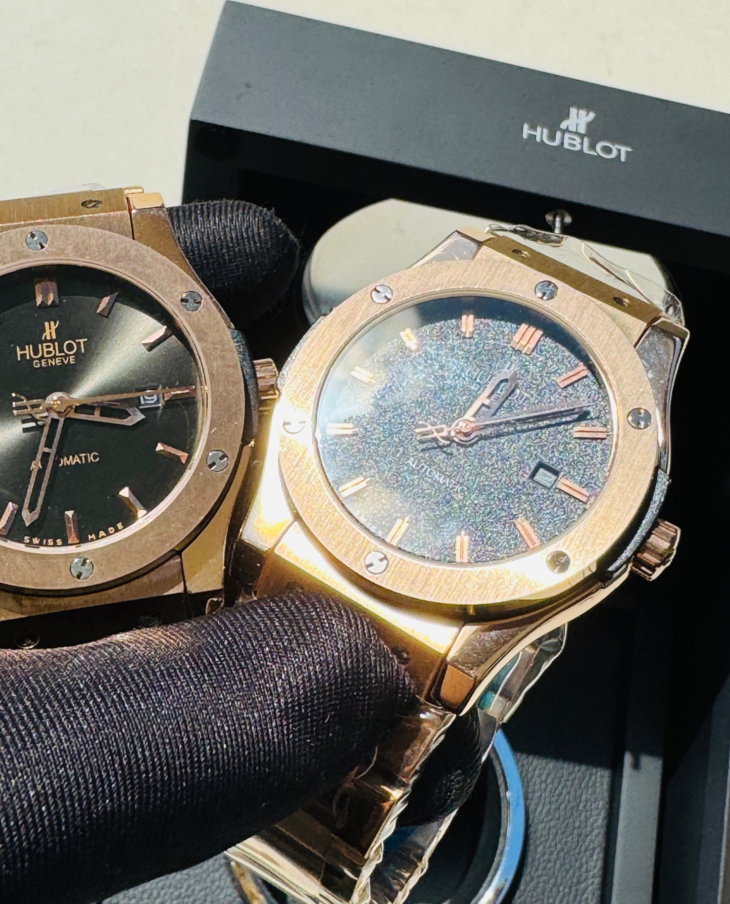 MÁXIMO LUJO! EXCLUSIVO HUBLOT AUTOMÁTICO CARATULA TIPO DIAMANTE 💎 Y LIJA! ELEGANCIA TOTAL!