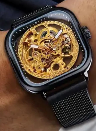 Hermoso Diseño Reloj Automático Mecánico Skeleton- Pulso Magnético 🧲 Gran Calidad!