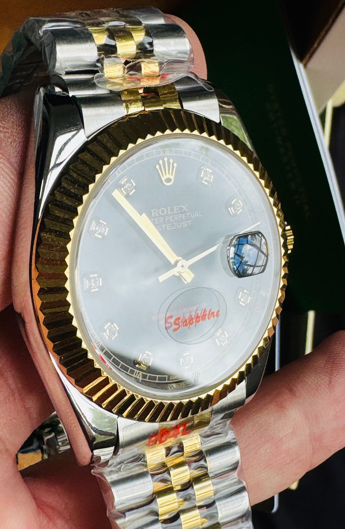 ATEMPORAL Y ELEGANTE OYSTER PERPETUAL DATE JUST AUTOMÁTICO CRYSTAL ZAFIRO DIAMANTES 💎 ETC!