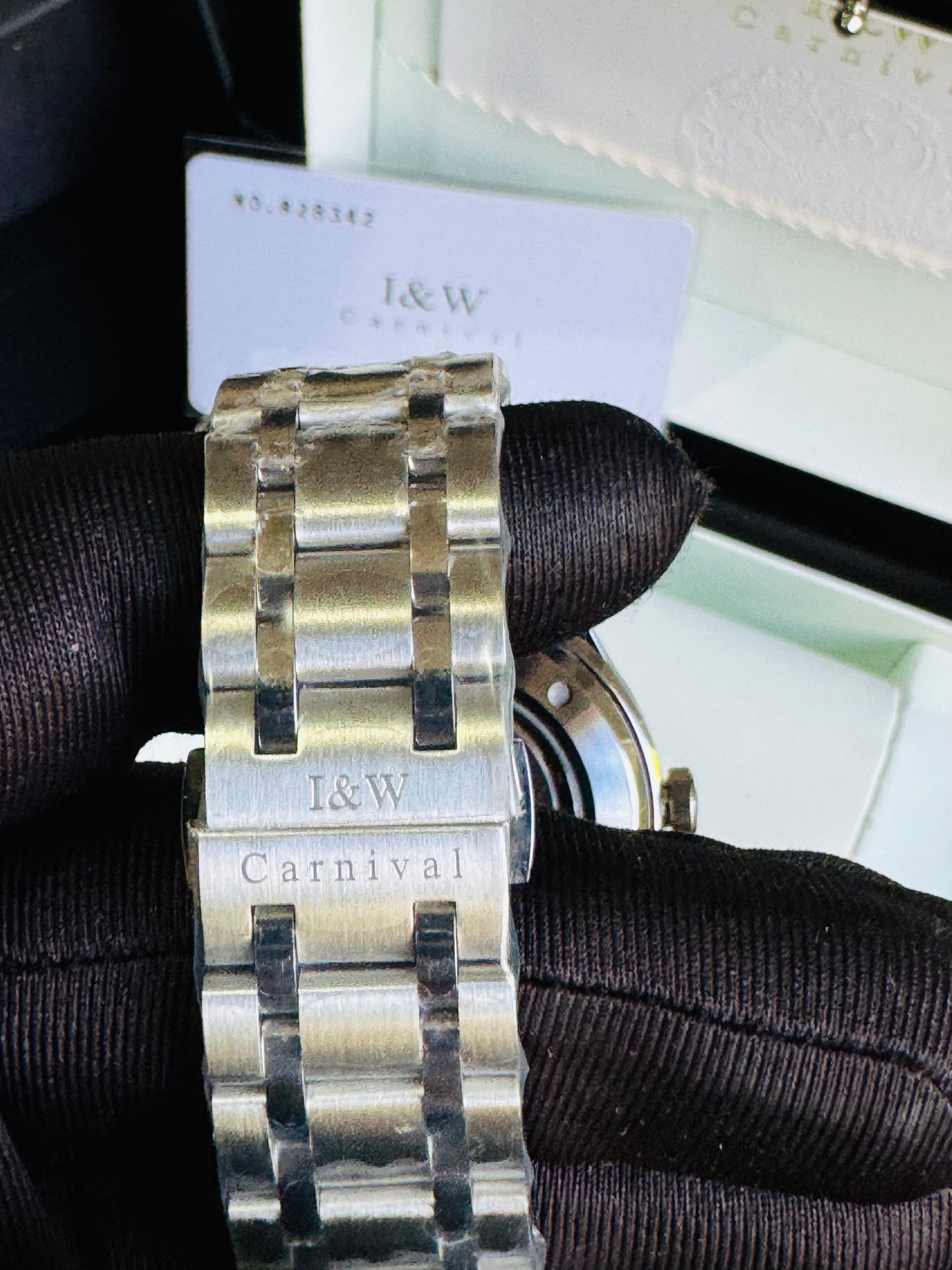 HERMOSO y ELEGANTE DISEÑO I&W AUTOMATICO- CRISTAL ZAFIRO-LUMINOSO-FECHADOR-DÍA DE LA SEMANA 💯% ORIGINAL