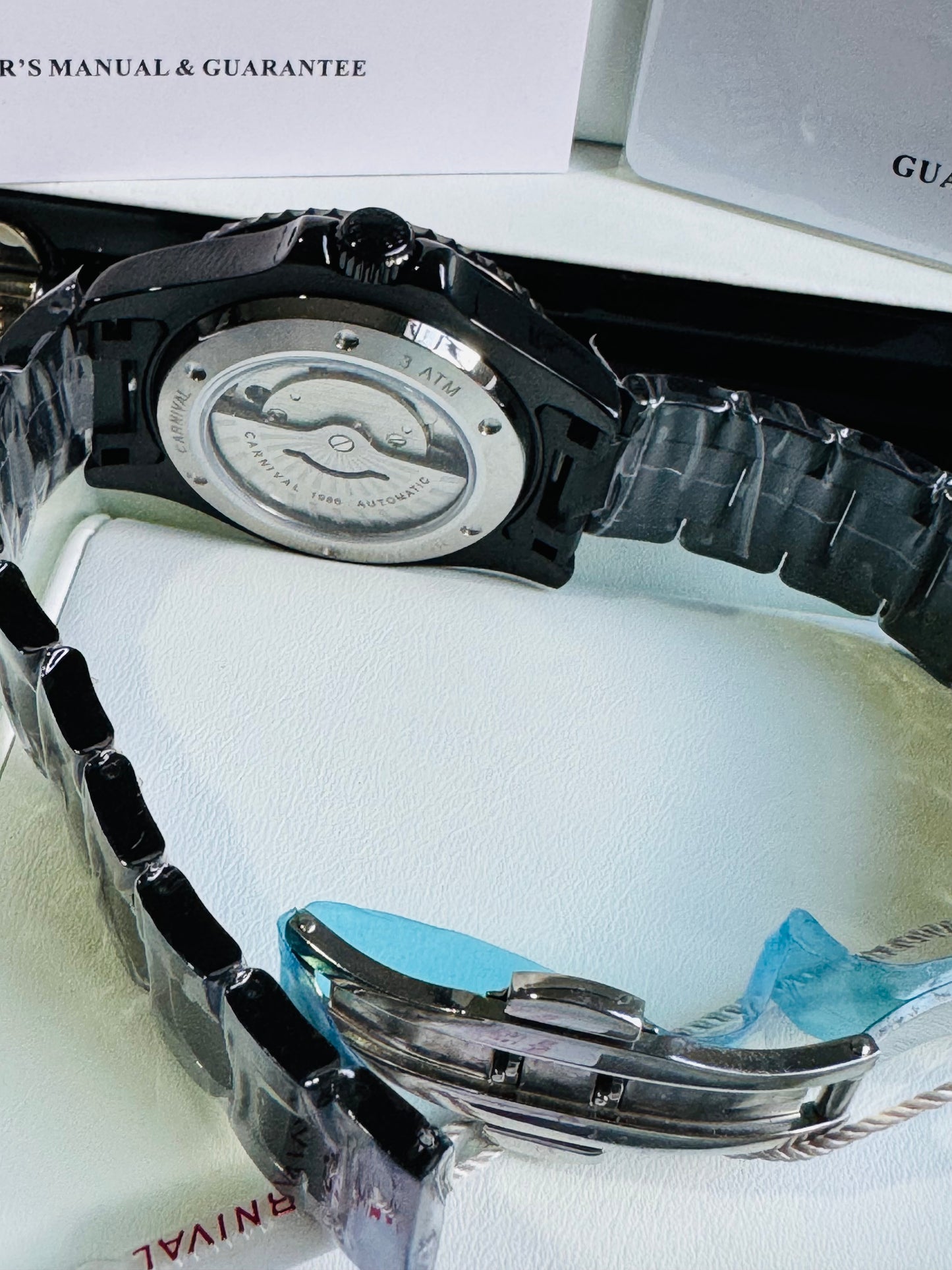 HERMOSO RELOJ AUTOMÁTICOMECÁNICO CRISTAL ZAFIRO-FECHADOR-LUMINOSO-RESISTENCIA AL AGUA-ALTA GAMA- 💯% ORIGINAL