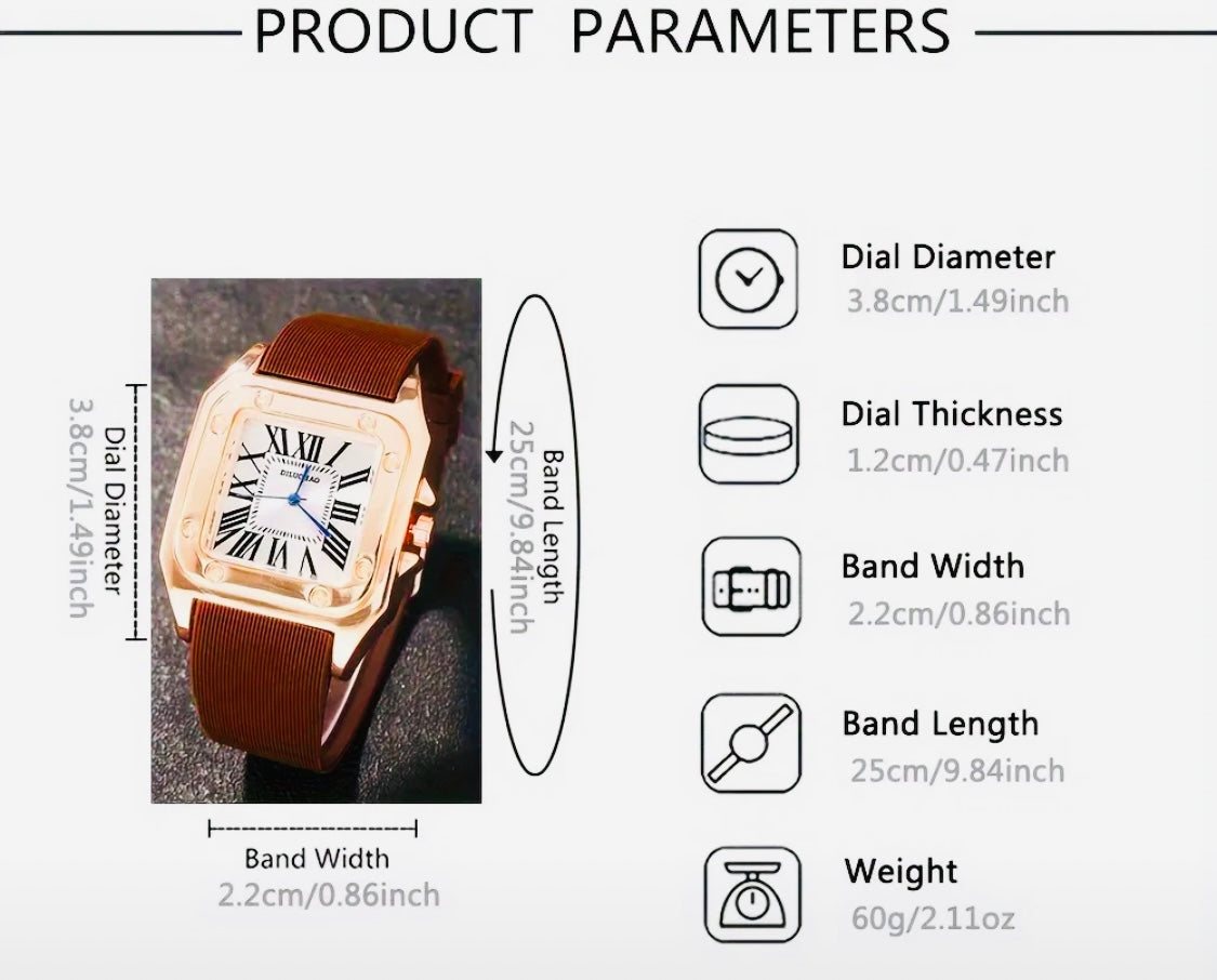 Reloj Sencillo de Cuarzo Disponible en Dorado y Plateado! Ideal para Regalo 🎁