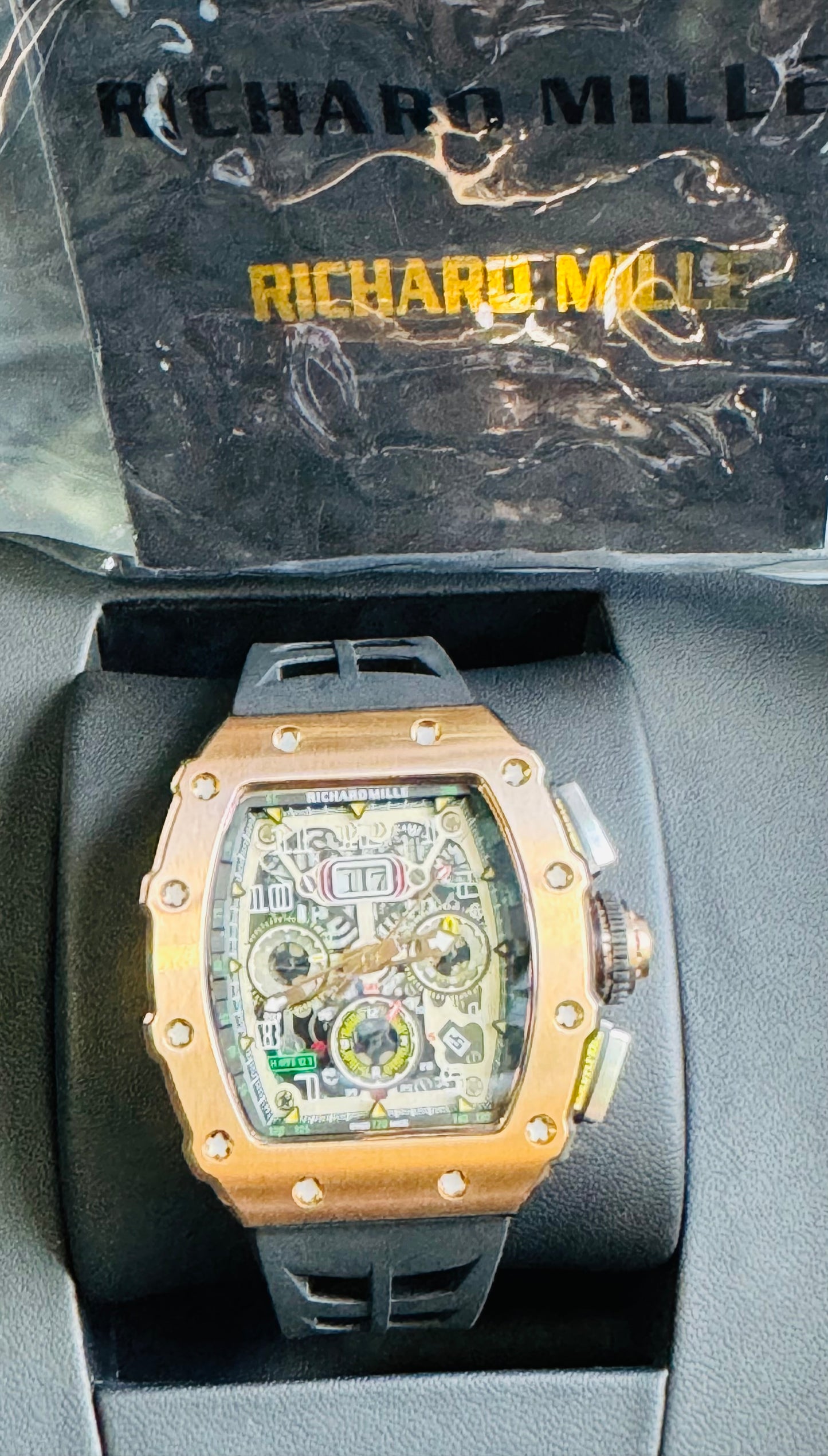IMPRESIONANTE RELOJ RICHARD MILLE!!! AUTOMÁTICO MECÁNICO-68 JOYAS💎-FECHADOR-LUMINOSO-MULTIFUNCIONAL-ETC! ETC ETC!!!