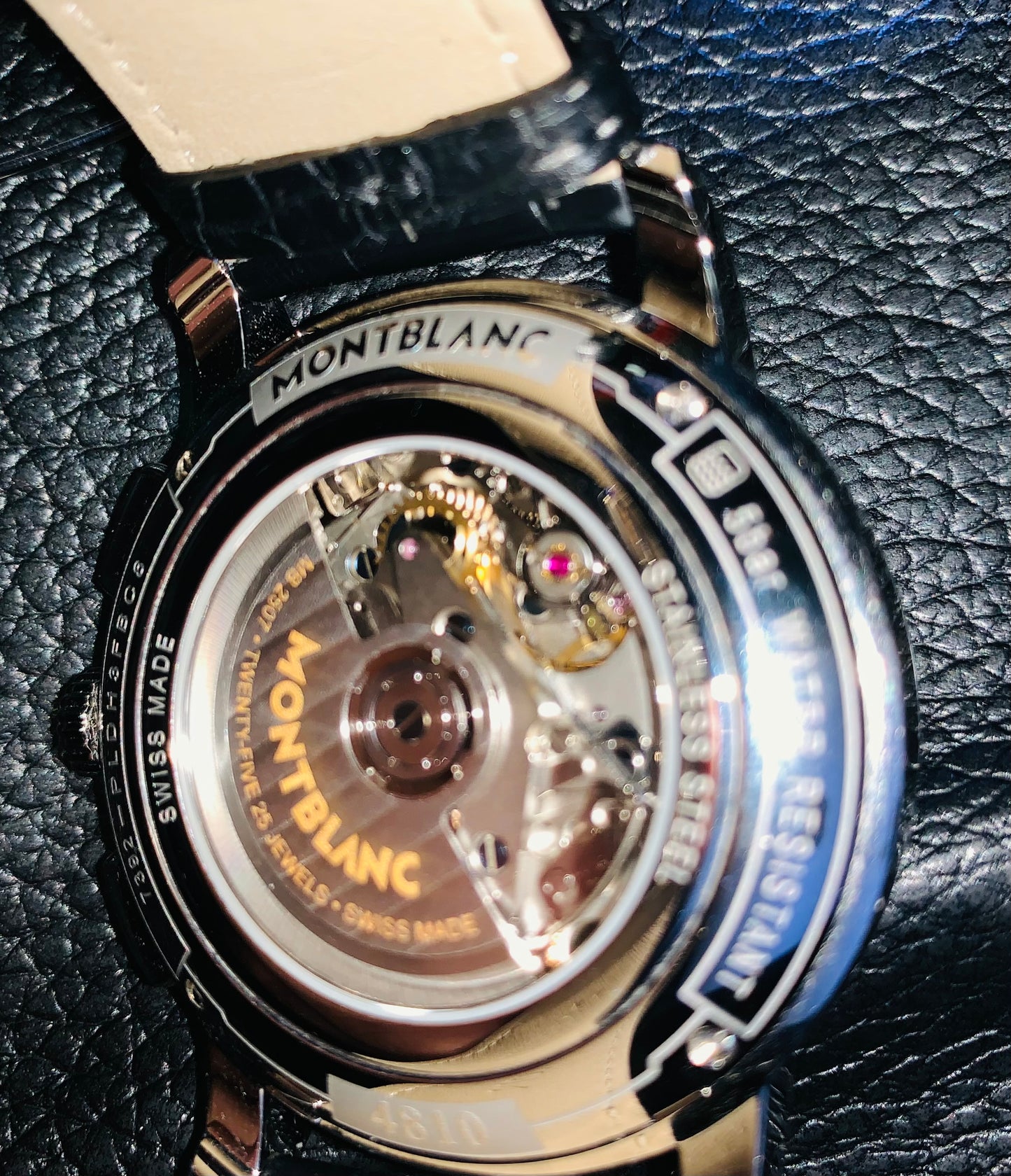Máxima Elegancia Reloj 💯% Original Automático Mecánico Star Light! 25 Joyas 💎 Carátula Texturizada Blanca Manecillas Y Diales en Oro 18K Cronógrafo-Cronómetro- Fechador-Etcétera