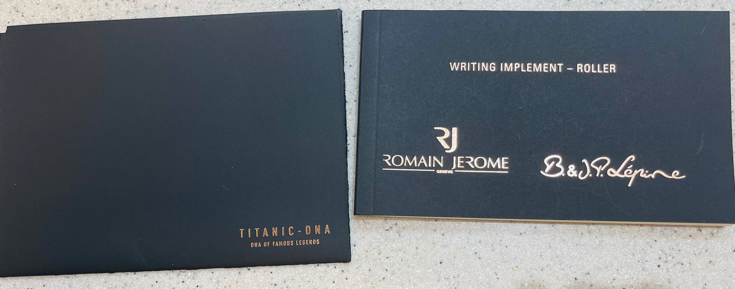 Única Pieza En México! Increíble y Hermosa Pluma Fuente TITANIC DNA 🧬 OF FAMOUS LEGENDS! ROMÁN JEROME ACERO DE EL TITANIC! ORO- PIEL DE COCODRILO 🐊 CRISTAL SAFIRO CERTIFICADOS DE AUTENTICIDAD! NUEVA SIN USAR- JAMÁS SE LE PUSO TINTA! COMPRADA EN SUC. RJ