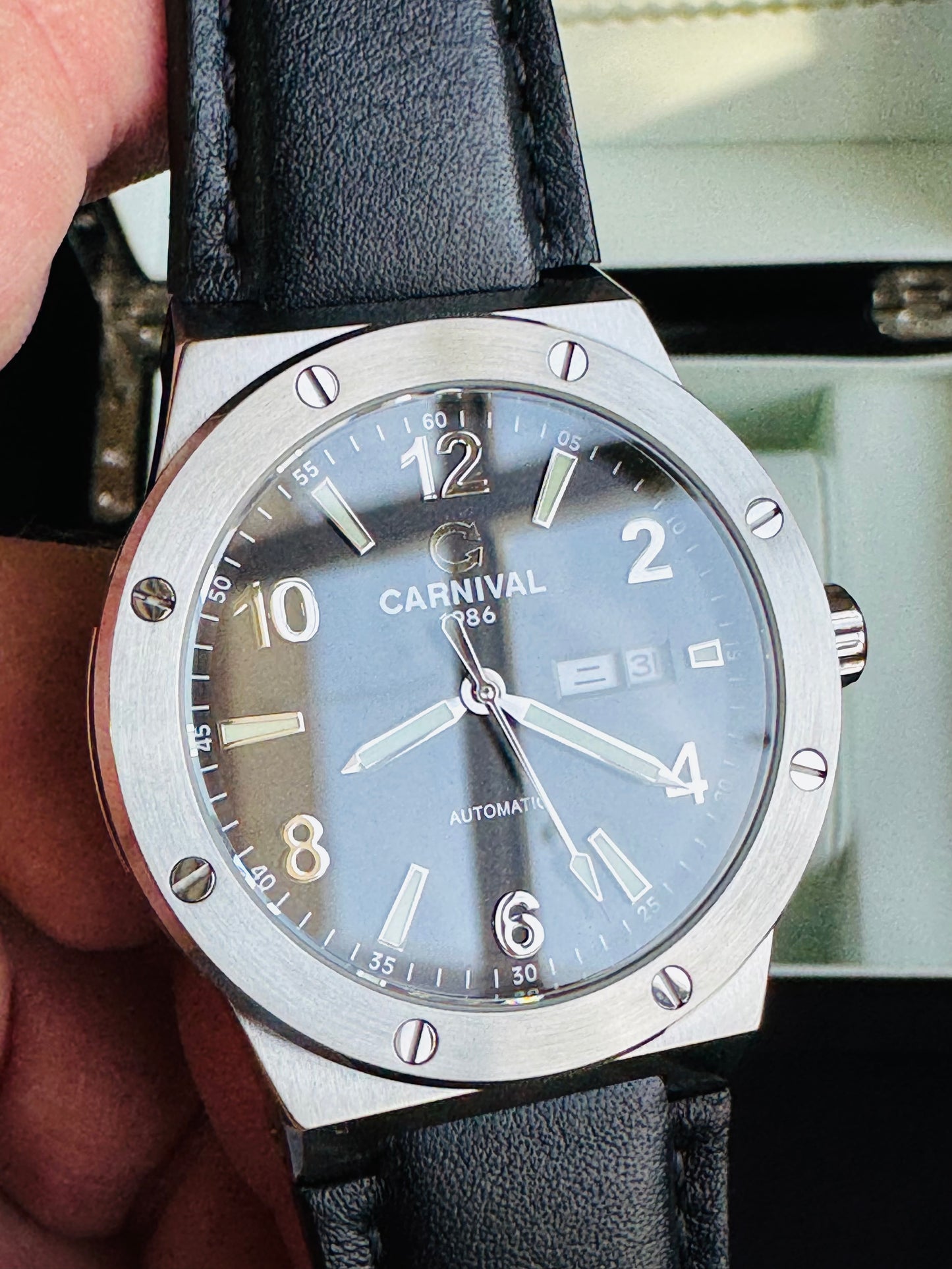 IMPECABLE RELOJ AUTOMÁTICO MECÁNICO DE GRAN CALIDAD MOVIMIENTO JAPONÉS MIYOTA-21 JOYAS- CRISTAL ZAFIRO-FECHADOR-SEMANARIO-A PRUEBA DE AGUA 30 MT. 💯% ORIGINAL