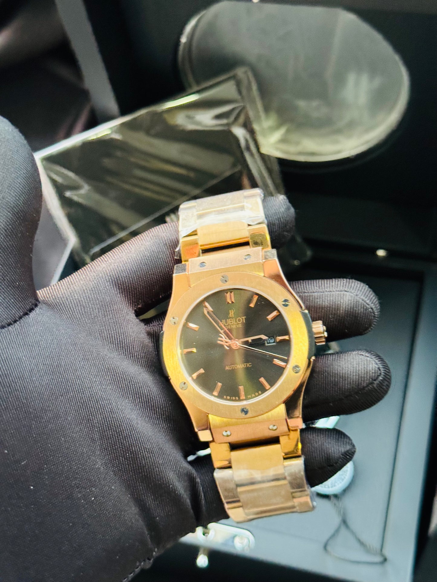 HERMOSO RELOJ HUBLOT AUTOMÁTICO MECÁNICO GRAN PRESENCIA