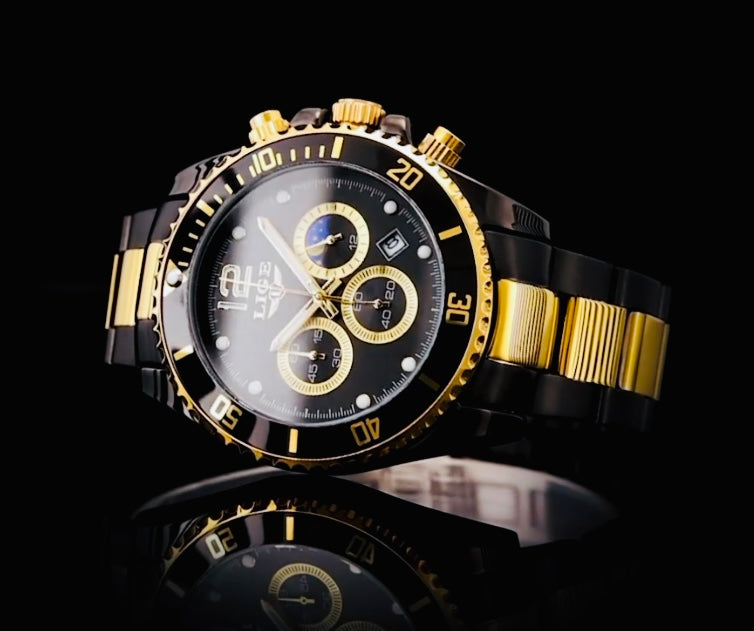 Hermoso y Elegante Reloj Multifuncional de Movimiento de Cuarzo Caja y Pulso Acero Inoxidable Alta Calidad 💯% Original Simplemente Hermoso!