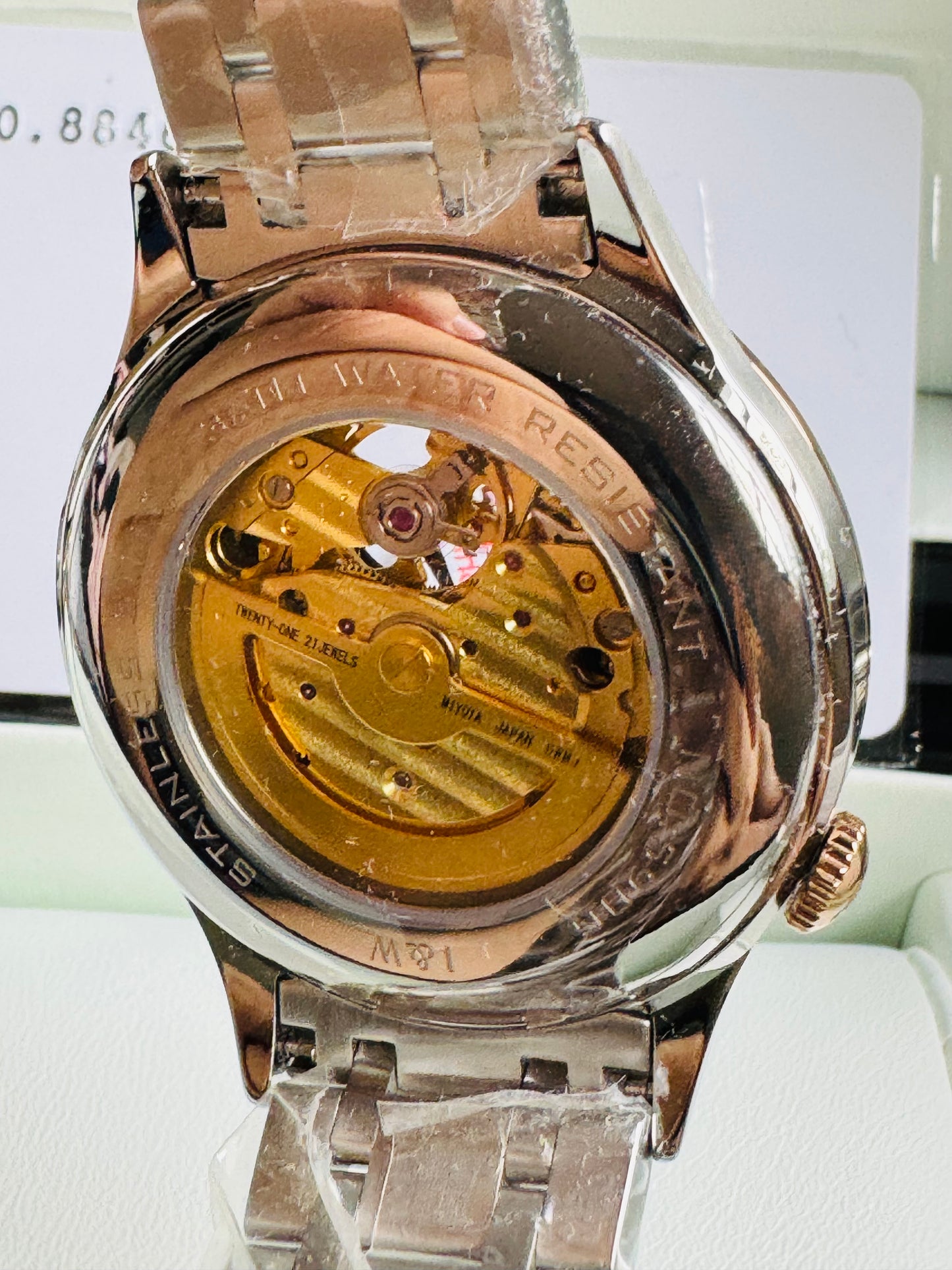 HERMOSO Y ELEGANTE RELOJ AUTOMÁTICO MECÁNICO CRISTAL ZAFIRO LUMINOSO 💯% ORIGINAL
