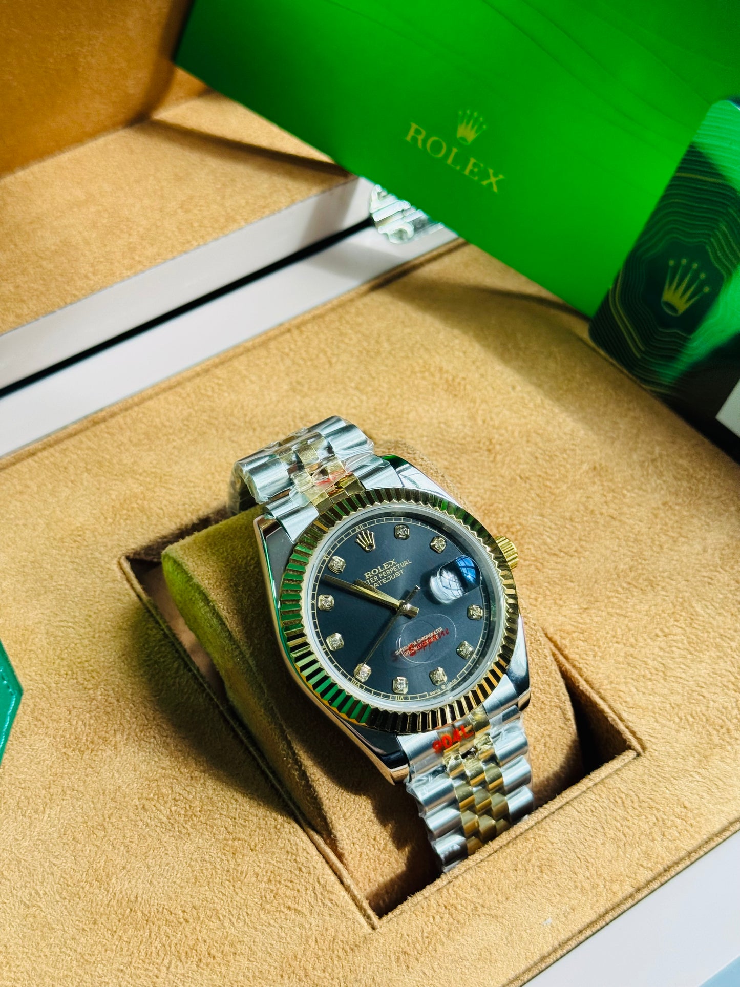 ATEMPORAL Y ELEGANTE OYSTER PERPETUAL DATE JUST AUTOMÁTICO CRYSTAL ZAFIRO DIAMANTES 💎 ETC!