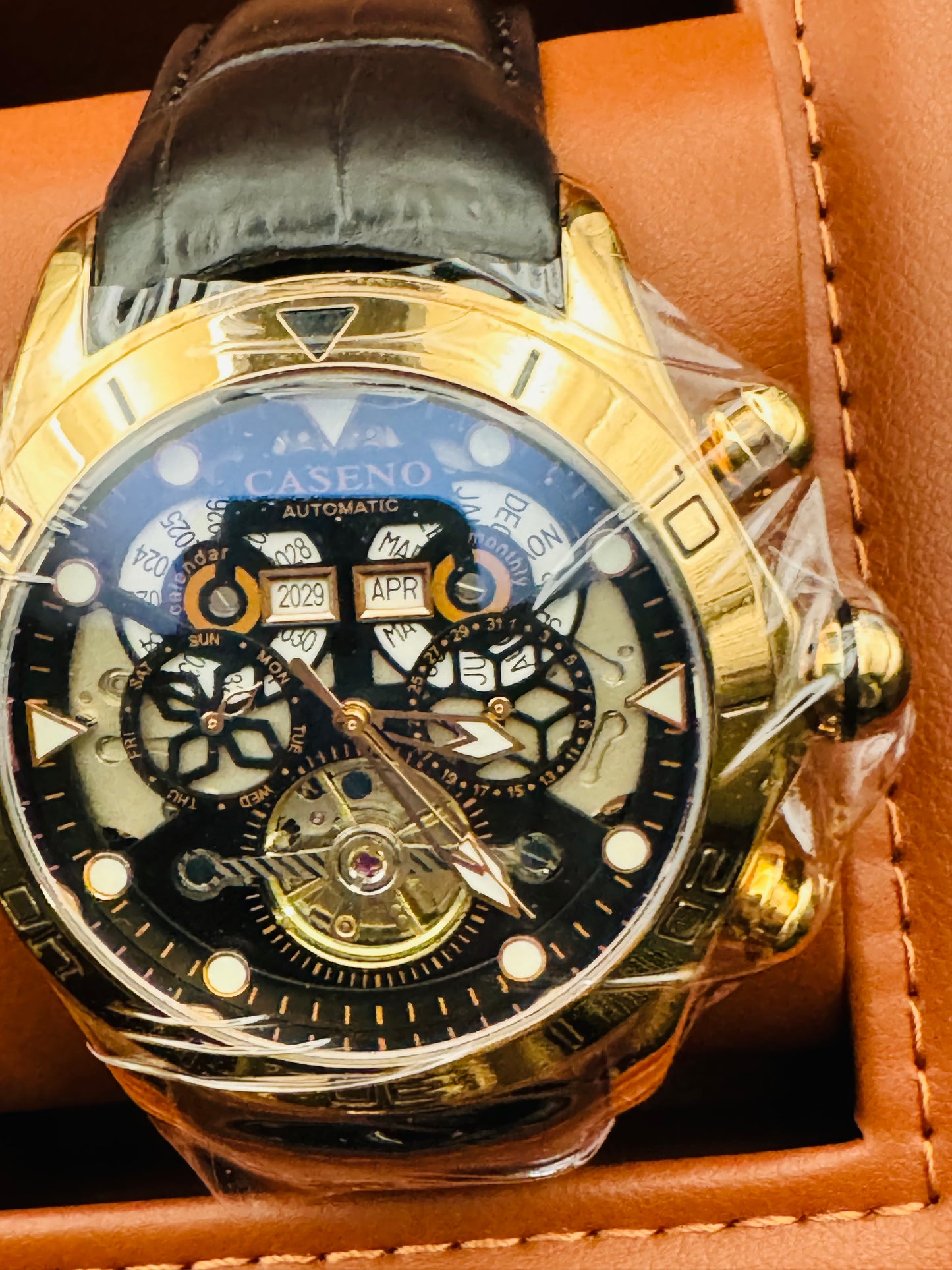 IMPRESIONANTE GRANDE Y PESADO RELOJ AUTOMÁTICO MECÁNICO SKELETON TOURBILLON 💯% ORIGINAL MÚLTIPLES COMPLICACIONES FUNCIONALES! GRAN CALIDAD A UN SÚPER PRECIO!