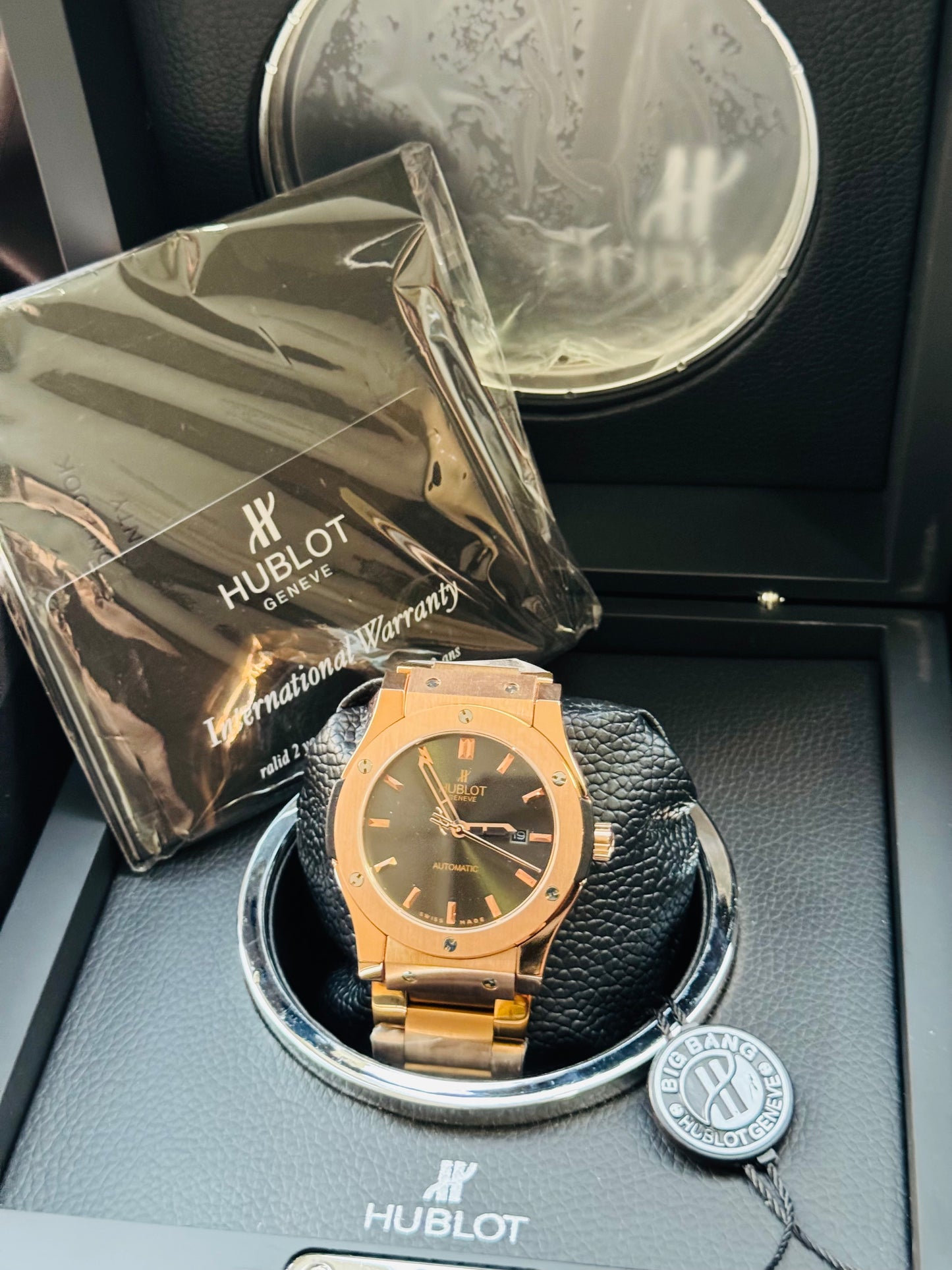 HERMOSO RELOJ HUBLOT AUTOMÁTICO MECÁNICO GRAN PRESENCIA