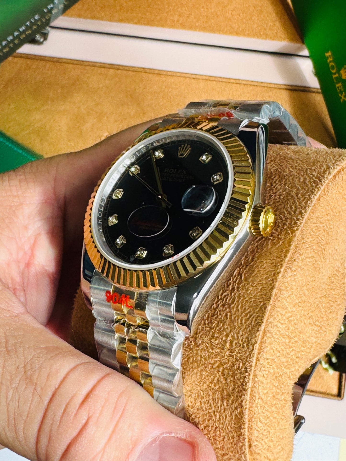 ATEMPORAL Y ELEGANTE OYSTER PERPETUAL DATE JUST AUTOMÁTICO CRYSTAL ZAFIRO DIAMANTES 💎 ETC!