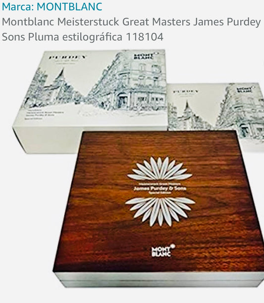 Increíble Pluma Fuente Great Másters James Purdey & Sons Máximo Estilo y Elegancia