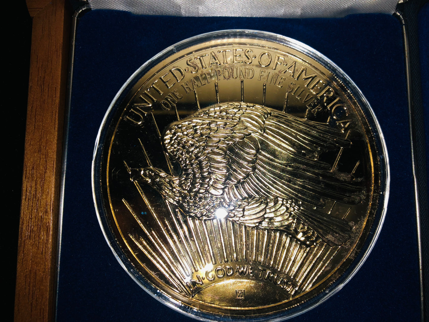 Hermosa Moneda de plata .999 grande de Half Pound = 8 Onzas 1994 Alto Valor Numismático