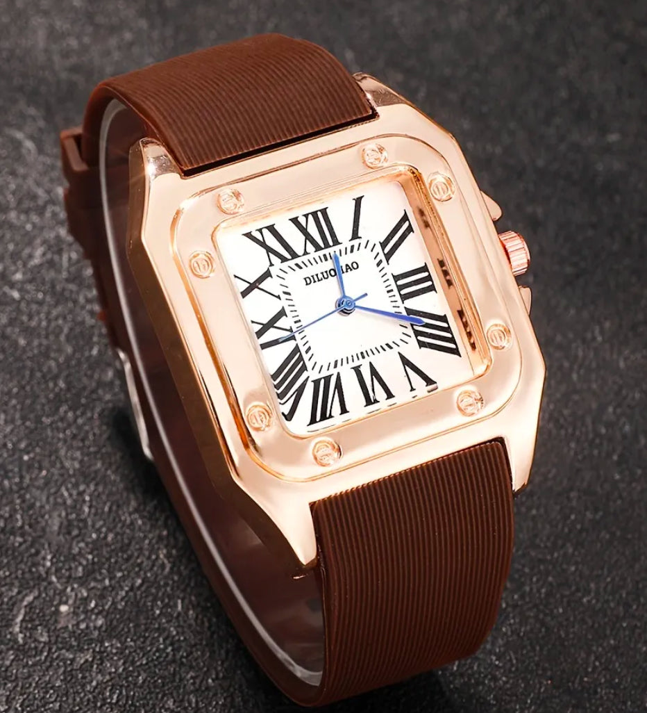 Reloj Sencillo de Cuarzo Disponible en Dorado y Plateado! Ideal para Regalo 🎁