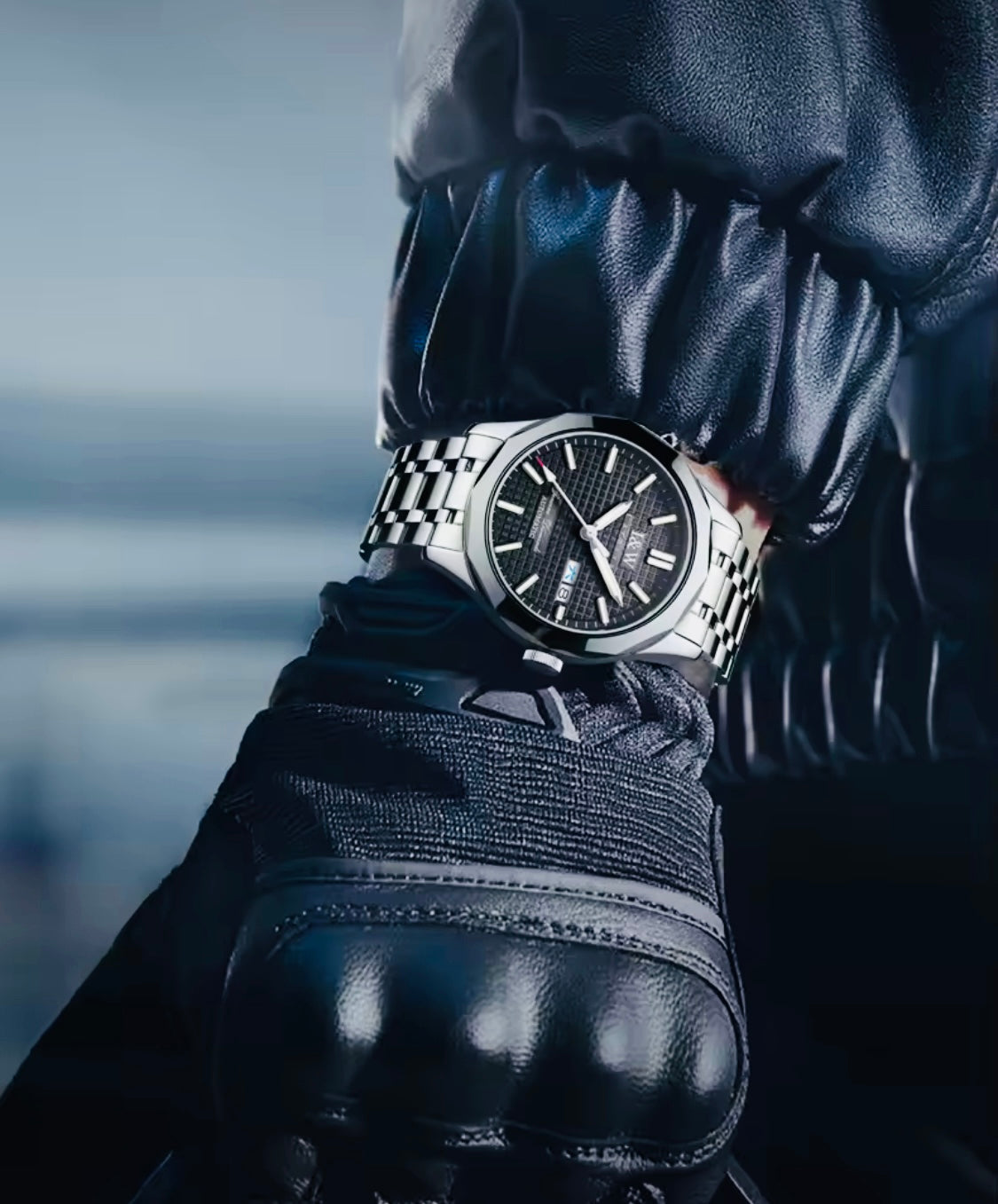 IMPRESIONANTE RELOJ AUTOMÁTICO MECÁNICO I&W - TUNGSTENO-24 JOYAS 💎-FECHADOR-CRYSTAL ZAFIRO-MOVIMIENTO SUIZO- 💯% ORIGINAL