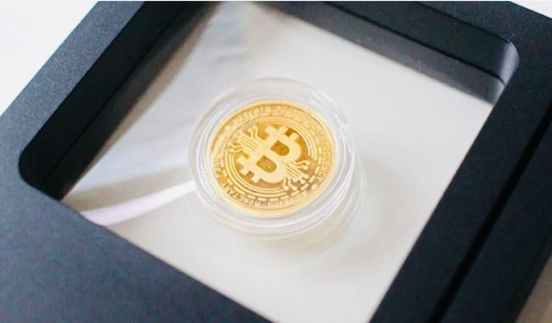 Increíble y Único Bitcoin de Oro Puro 24k. Sin Aleaciones Creado por Famoso Artista Gemólogo Sur Koreano en su Laboratorio!