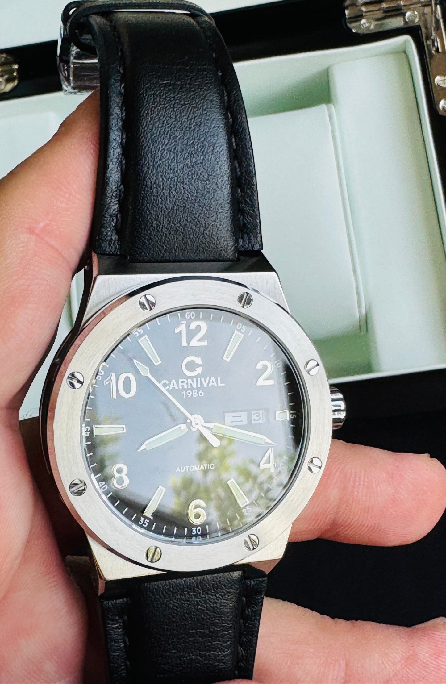 IMPECABLE RELOJ AUTOMÁTICO MECÁNICO DE GRAN CALIDAD MOVIMIENTO JAPONÉS MIYOTA-21 JOYAS- CRISTAL ZAFIRO-FECHADOR-SEMANARIO-A PRUEBA DE AGUA 30 MT. 💯% ORIGINAL