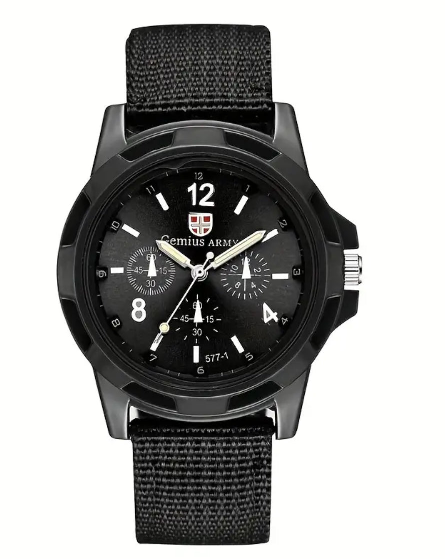 Reloj de pulsera deportivo casual para hombres con correa de nailon, elección ideal para regalo 🎁 

NOTA:

No se hacen envíos 🚚  📦 💨!

Las Ventas son solo en Cancún

Nuestro Lema: No somos Números!
