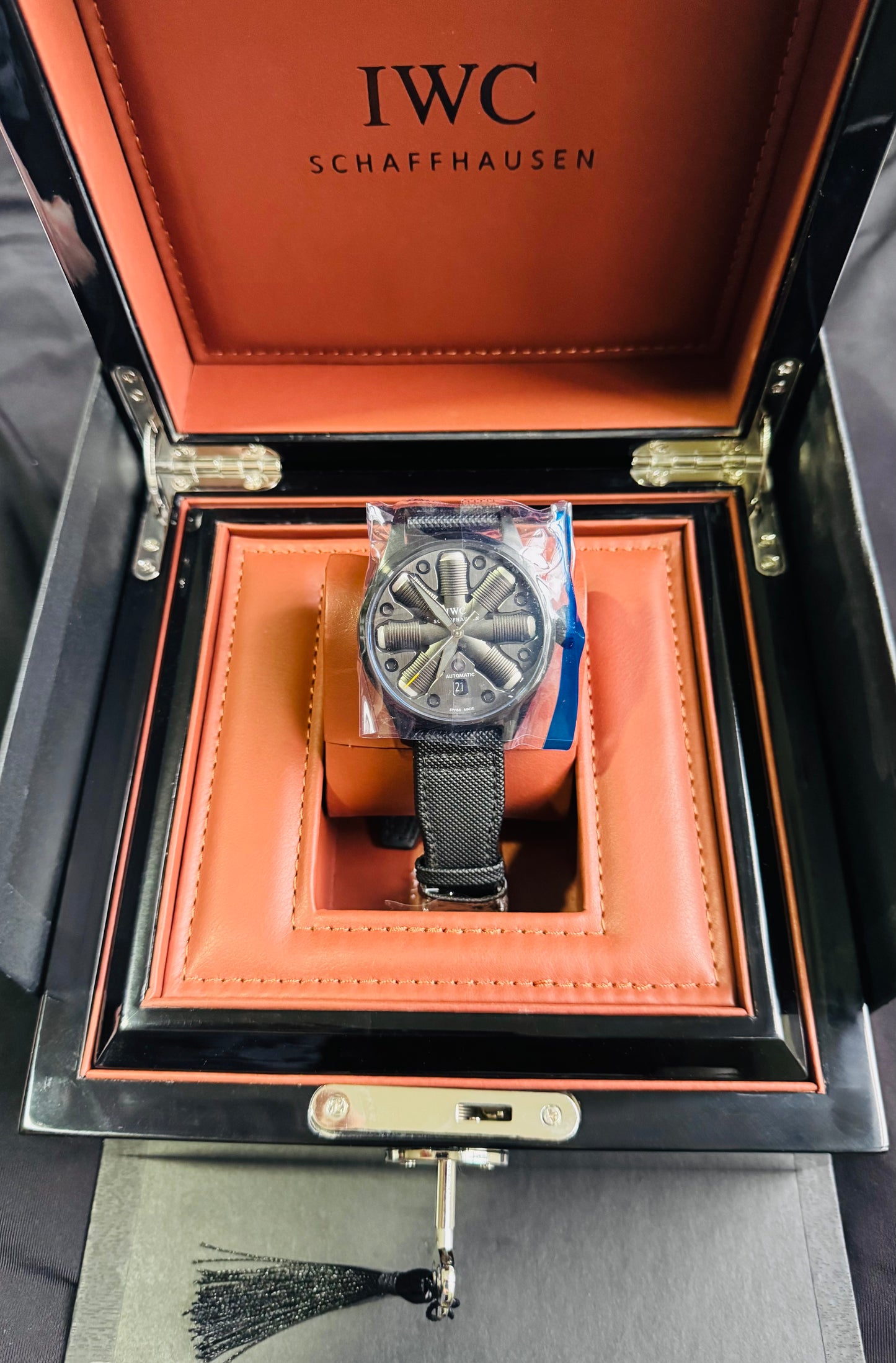 IMPRESIONANTE RELOJ MECÁNICO AUTOMÁTICO TOP GUN IWC UNITED STATE NAVY- FIGTHER SCHOOL!!! GRAN CALIDAD