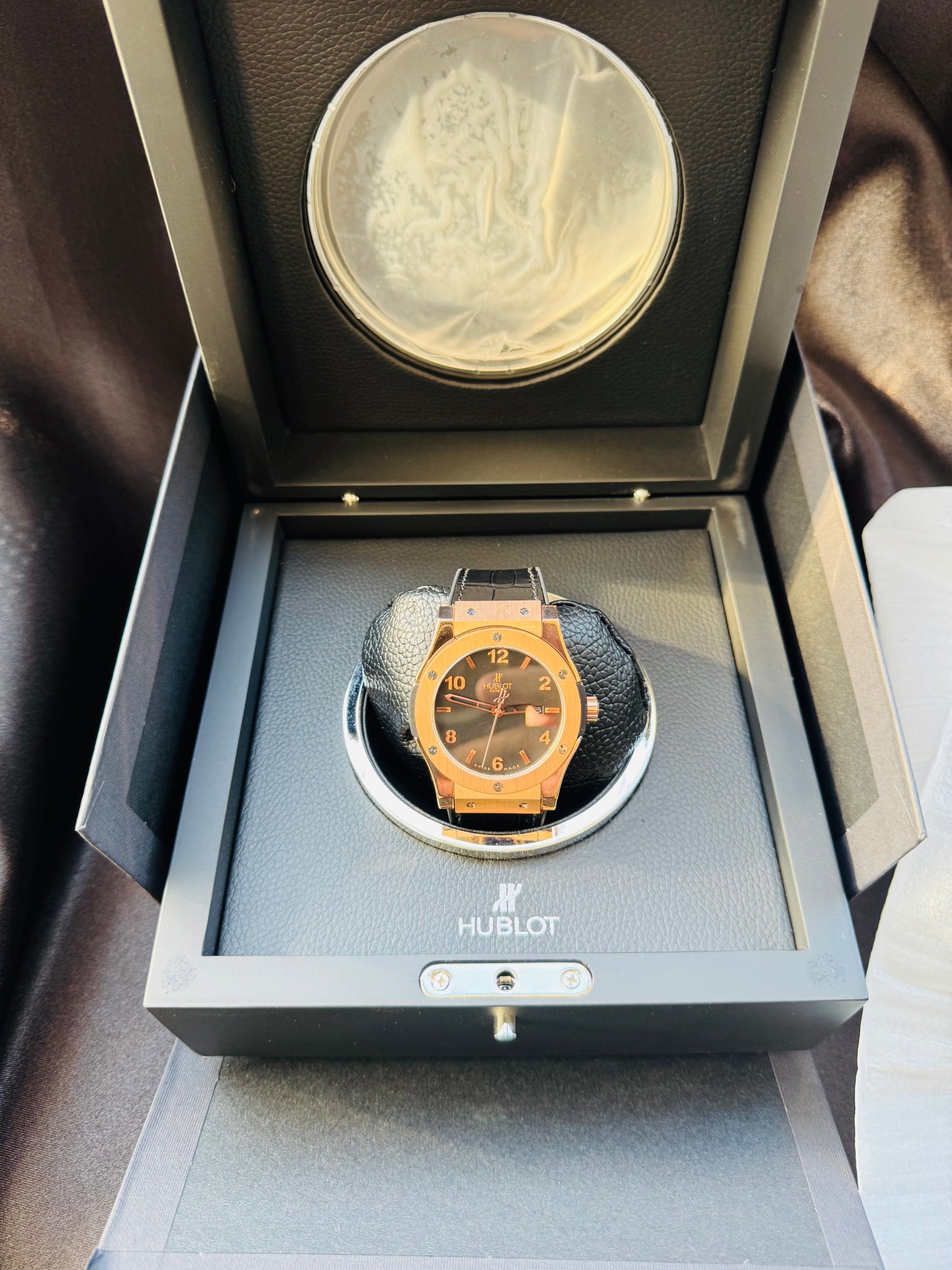 MÁXIMO LUJO RELOJ AUTOMÁTICO MECÁNICO HUBLOT - FECHADOR-CALIDAD Y DISEÑO!!!