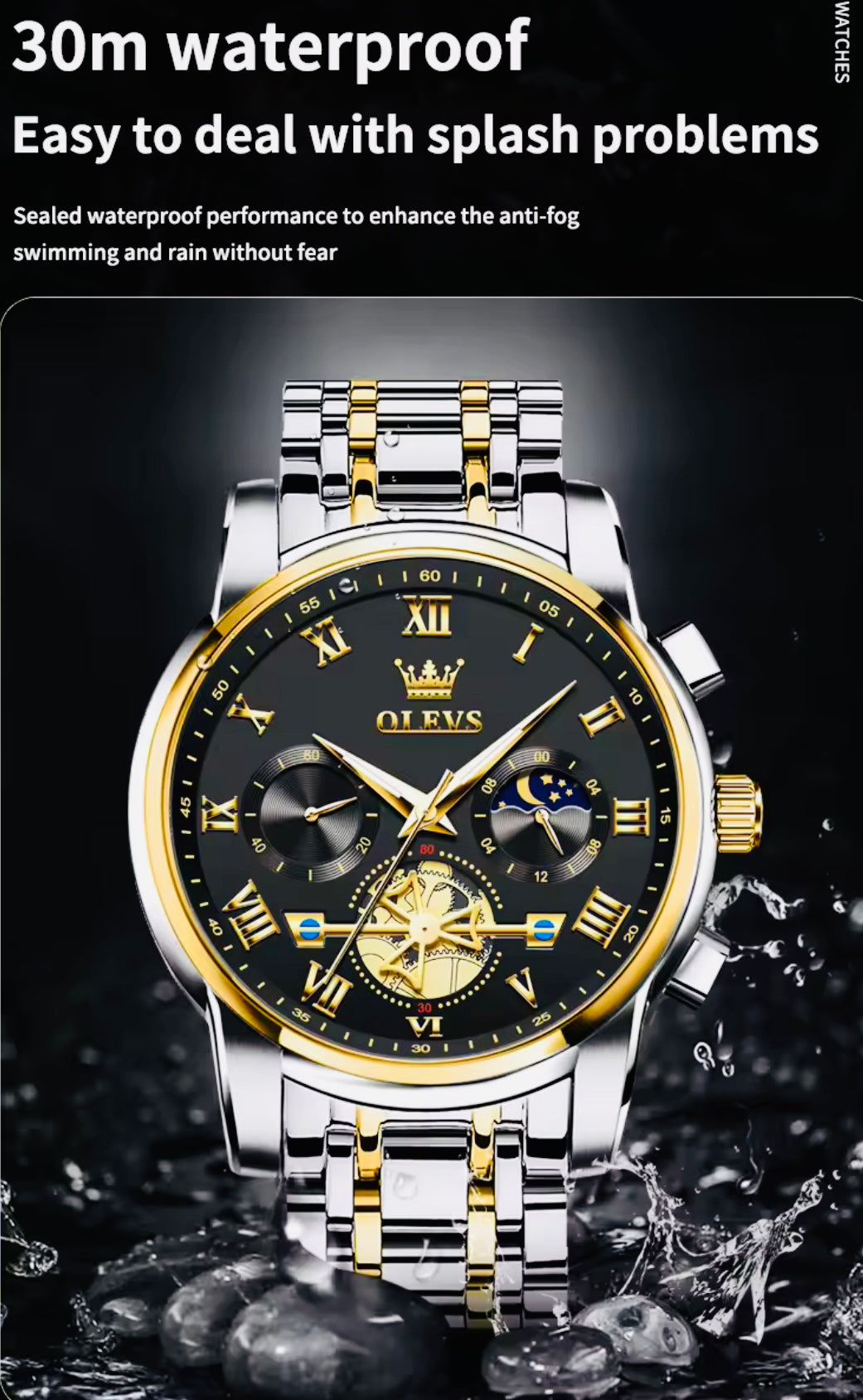 Hermoso Reloj Multifuncional-Movimiento de Cuarzo Excelente Calidad y Diseño! 💯% Original