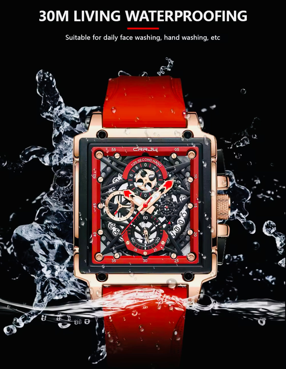 Impresionante Diseño y Acabados de Lujo Gran Reloj Multifuncional con Movimiento de Cuarzo Excelente Calidad 💯% Original