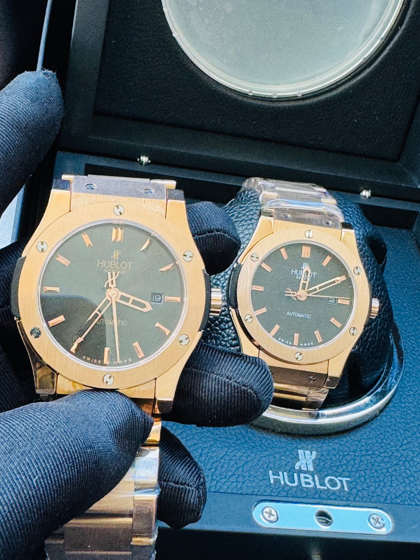 MÁXIMO LUJO! EXCLUSIVO HUBLOT AUTOMÁTICO CARATULA TIPO DIAMANTE 💎 Y LIJA! ELEGANCIA TOTAL!