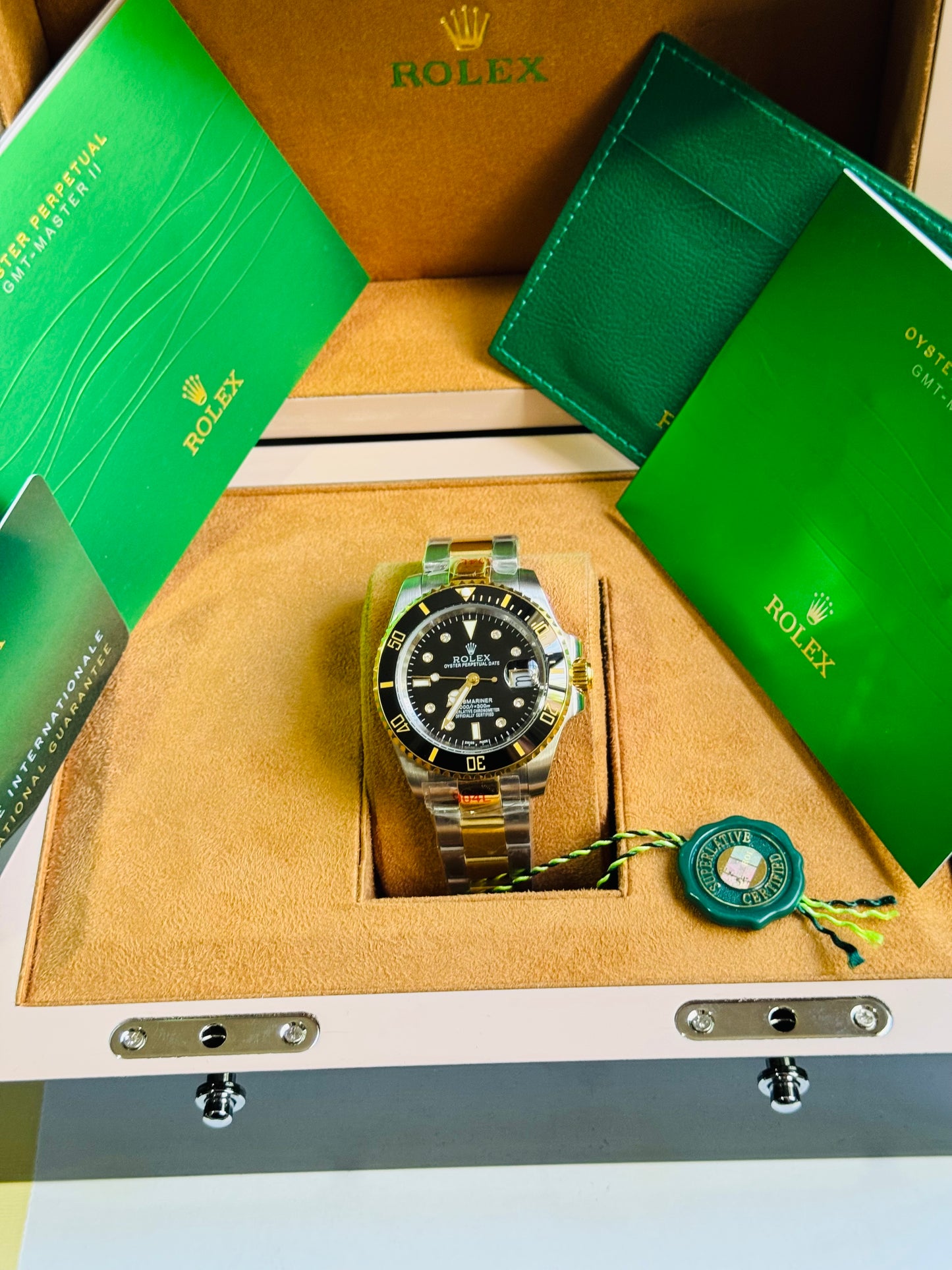 ATEMPORAL ROLEX OYSTER PERPETUAL DATE- CALIDAD Y DISTINCIÓN- FECHADOR - LUMINOSO- CRISTAL ZAFIRO- JOYAS 💎 ETC