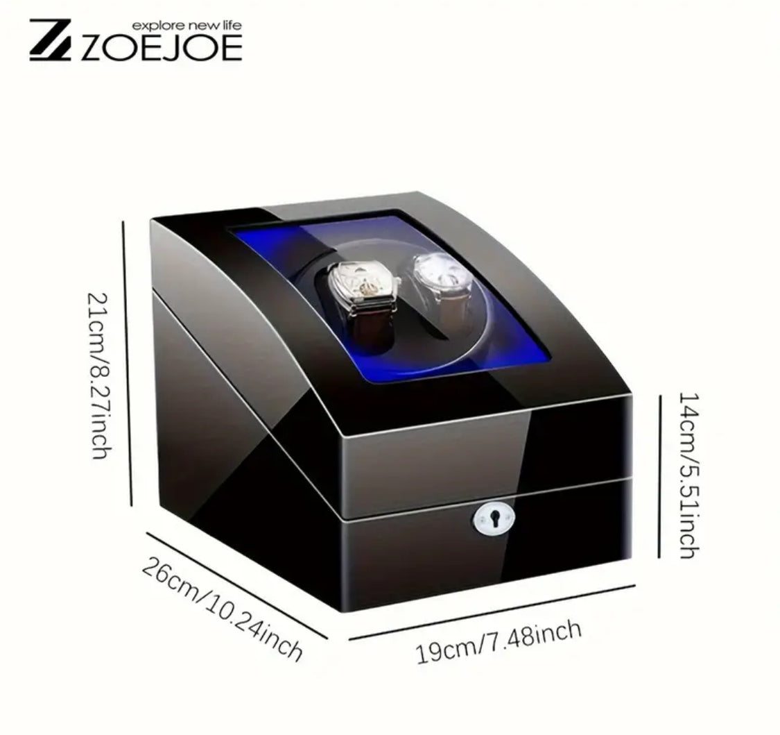 Distinguida y Hermosa Caja Motorizada para Relojes Automáticos de la Máxima Calidad en Acabados, Diseño y Materiales 🔝 Acabado Piano 🎹
