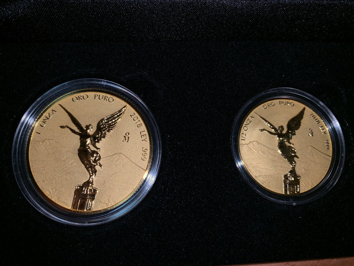 ULTRA RARO Y EXCLUSIVO SET DE 2 MONEDAS ORO PURO 24k. - 1 ONZA Y 1/2 ONZA! HERMOSO 🤩 ACABADO (MATE BRILLO) 1a EDICIÓN 2018 EN ORO 24K ALTO RELIEVE CON GRAN VALOR NUMISMÁTICO! POCAS ACUÑADAS