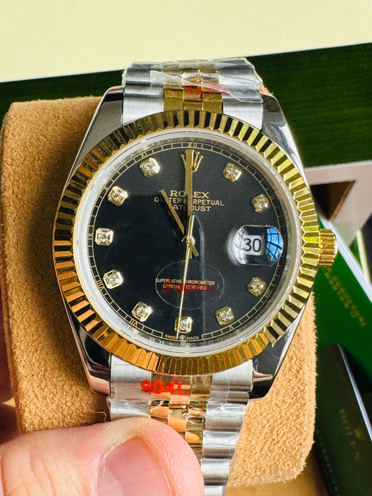 ATEMPORAL Y ELEGANTE OYSTER PERPETUAL DATE JUST AUTOMÁTICO CRYSTAL ZAFIRO DIAMANTES 💎 ETC!