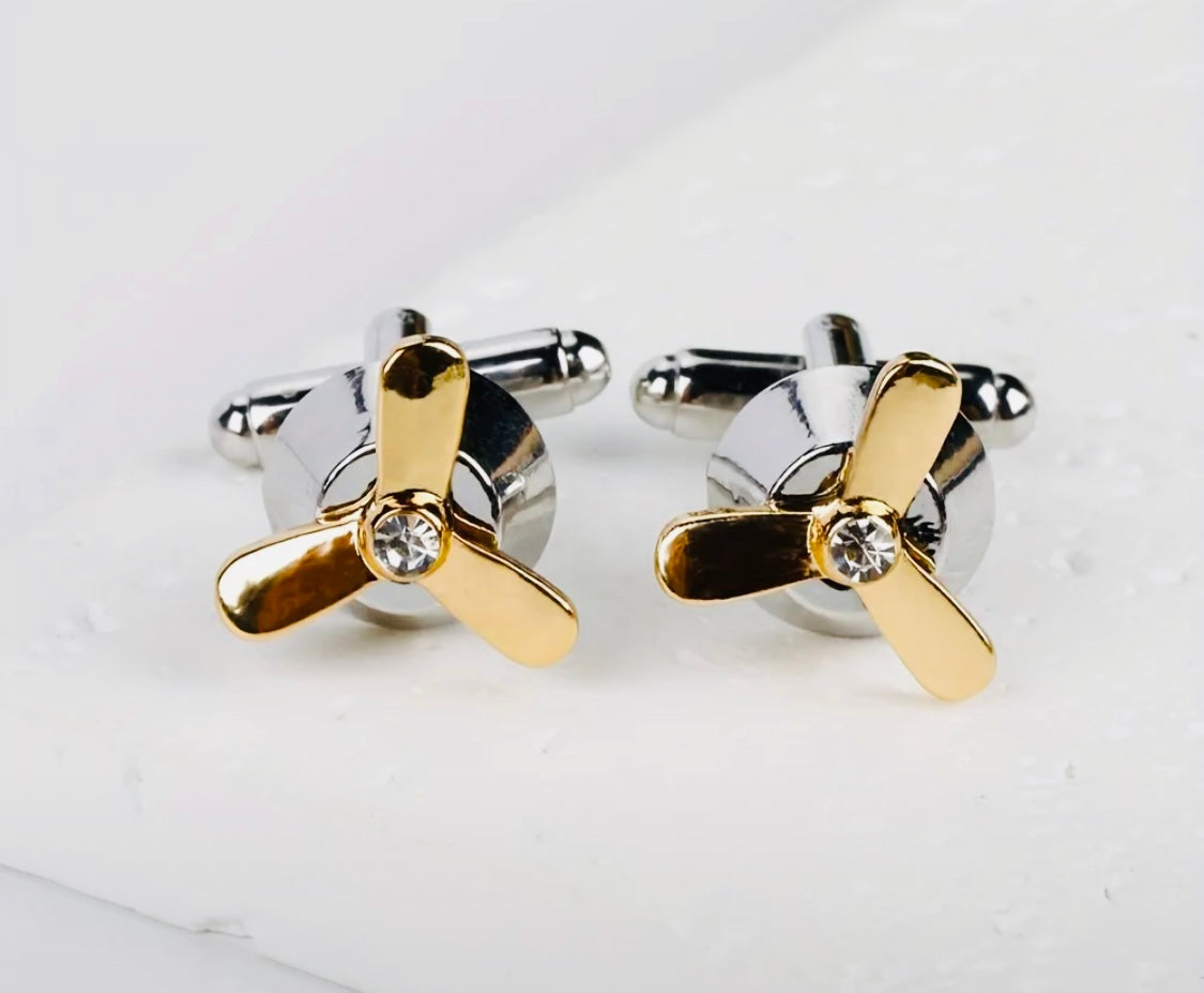 Gemelos Elegantes para Hombres - Diseño de Hélice, Aleación de Zinc con Acabado de Gota de Aceite, Perfectos para Trajes y Camisas, Gemelos para Hombres, Espiral, Aleación, Gota de Aceite, Camisa de Vestir, Regalo de Lujo 💯% Originales