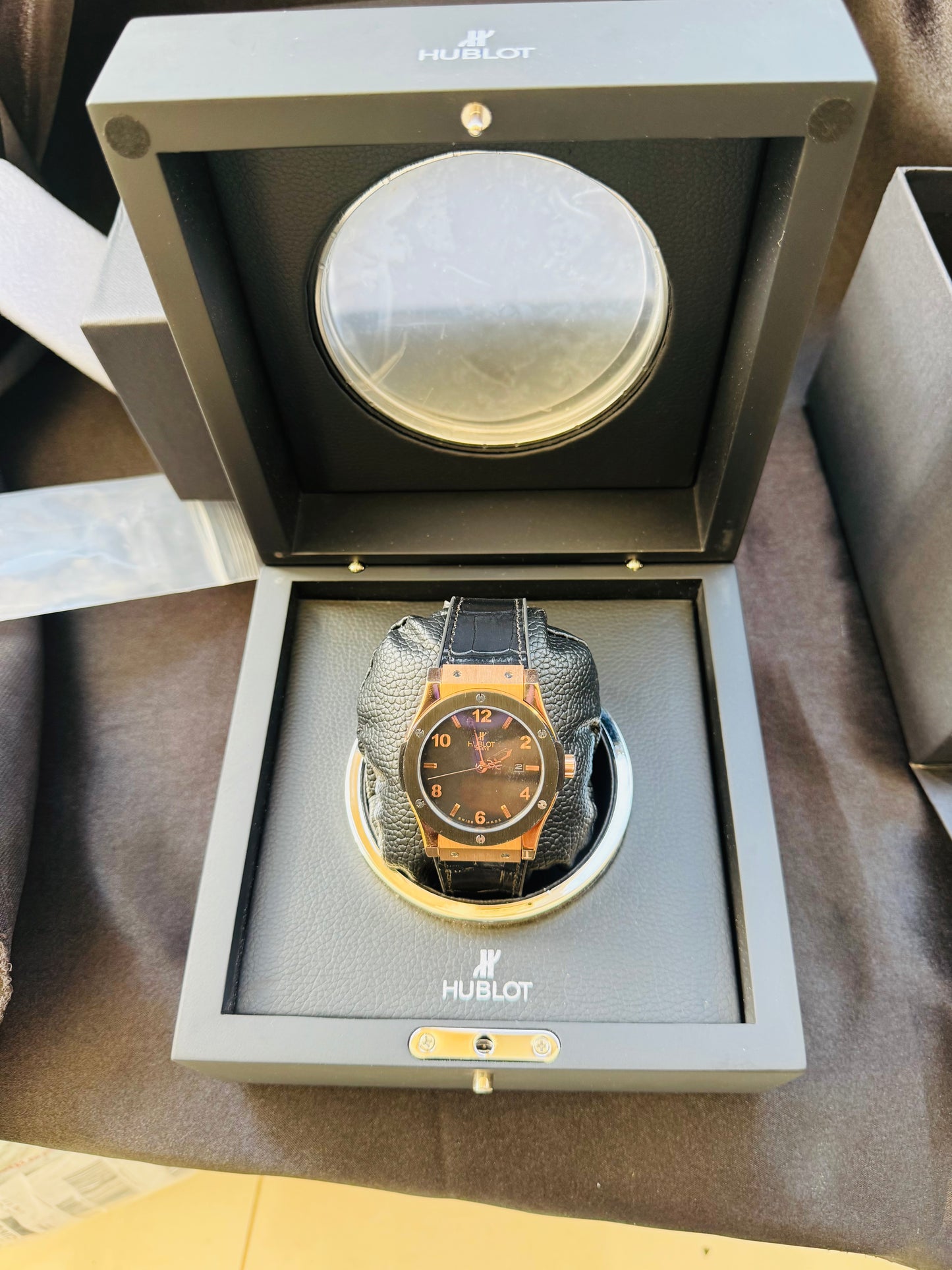 ELEGANTE Y SOFISTICADO DISEÑO RELOJ AUTOMÁTICO MECÁNICO HUBLOT EDICIÓN ESPECIAL CLÁSSIC FUSION!