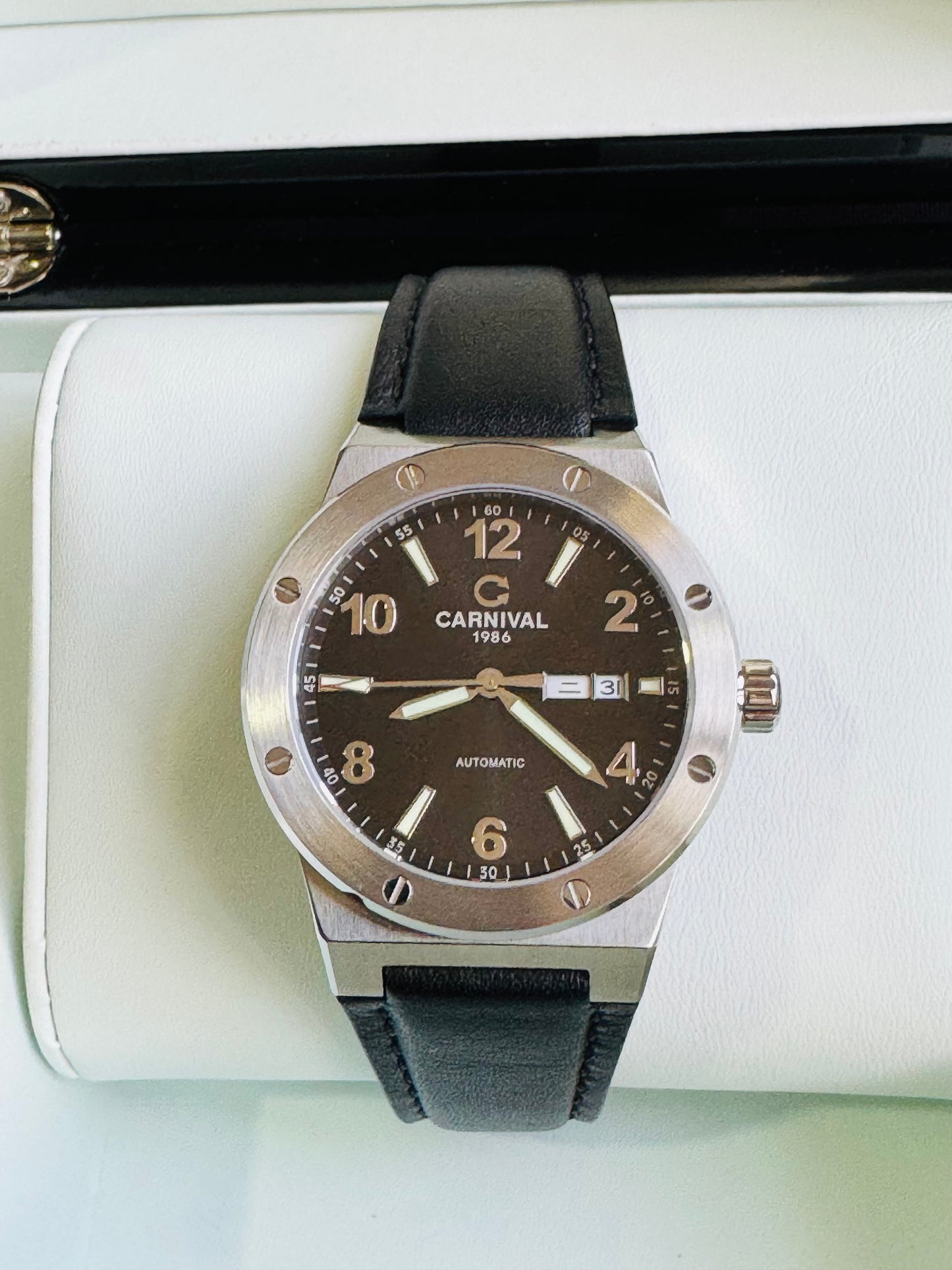 IMPECABLE RELOJ AUTOMÁTICO MECÁNICO DE GRAN CALIDAD MOVIMIENTO JAPONÉS MIYOTA-21 JOYAS- CRISTAL ZAFIRO-FECHADOR-SEMANARIO-A PRUEBA DE AGUA 30 MT. 💯% ORIGINAL