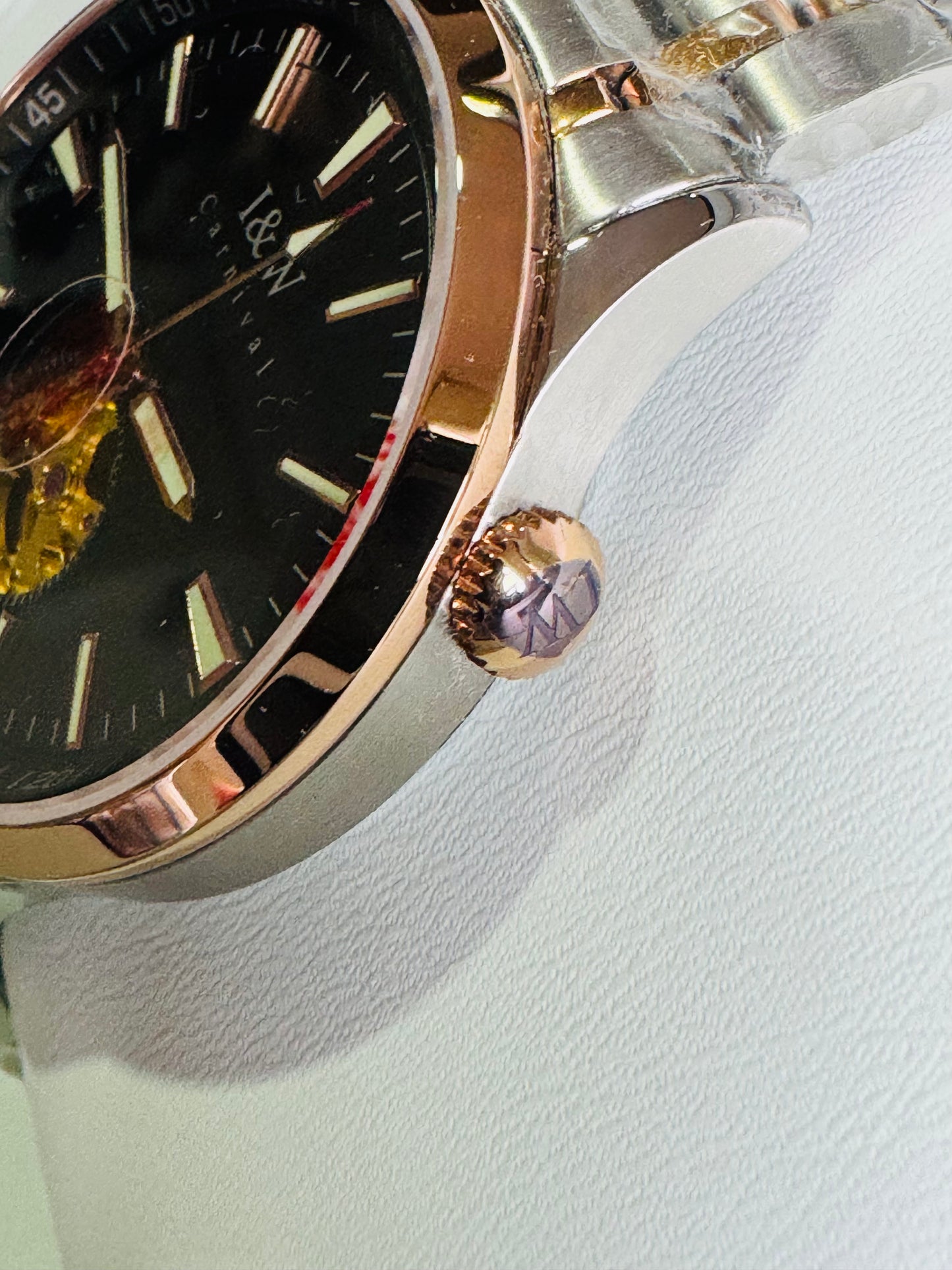 HERMOSO Y ELEGANTE RELOJ AUTOMÁTICO MECÁNICO CRISTAL ZAFIRO LUMINOSO 💯% ORIGINAL