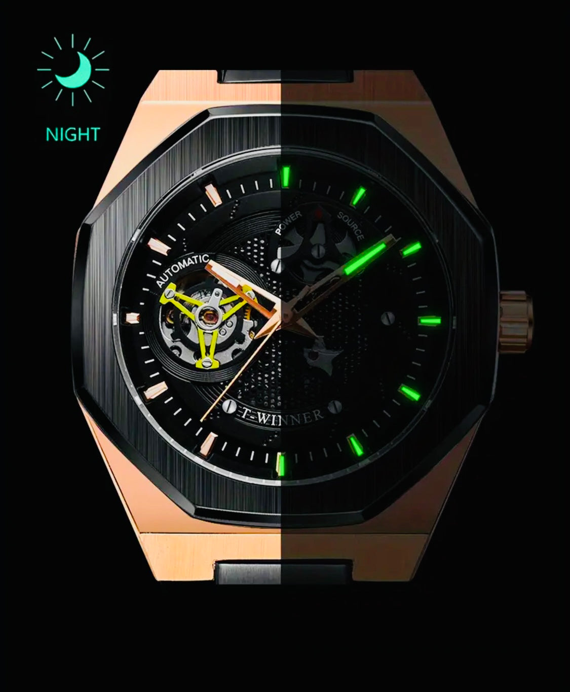 Elegante Reloj Automático Mecanico Skeleton 💯% Original Acero Inoxidable Excelentes Acabados y Gran Calidad